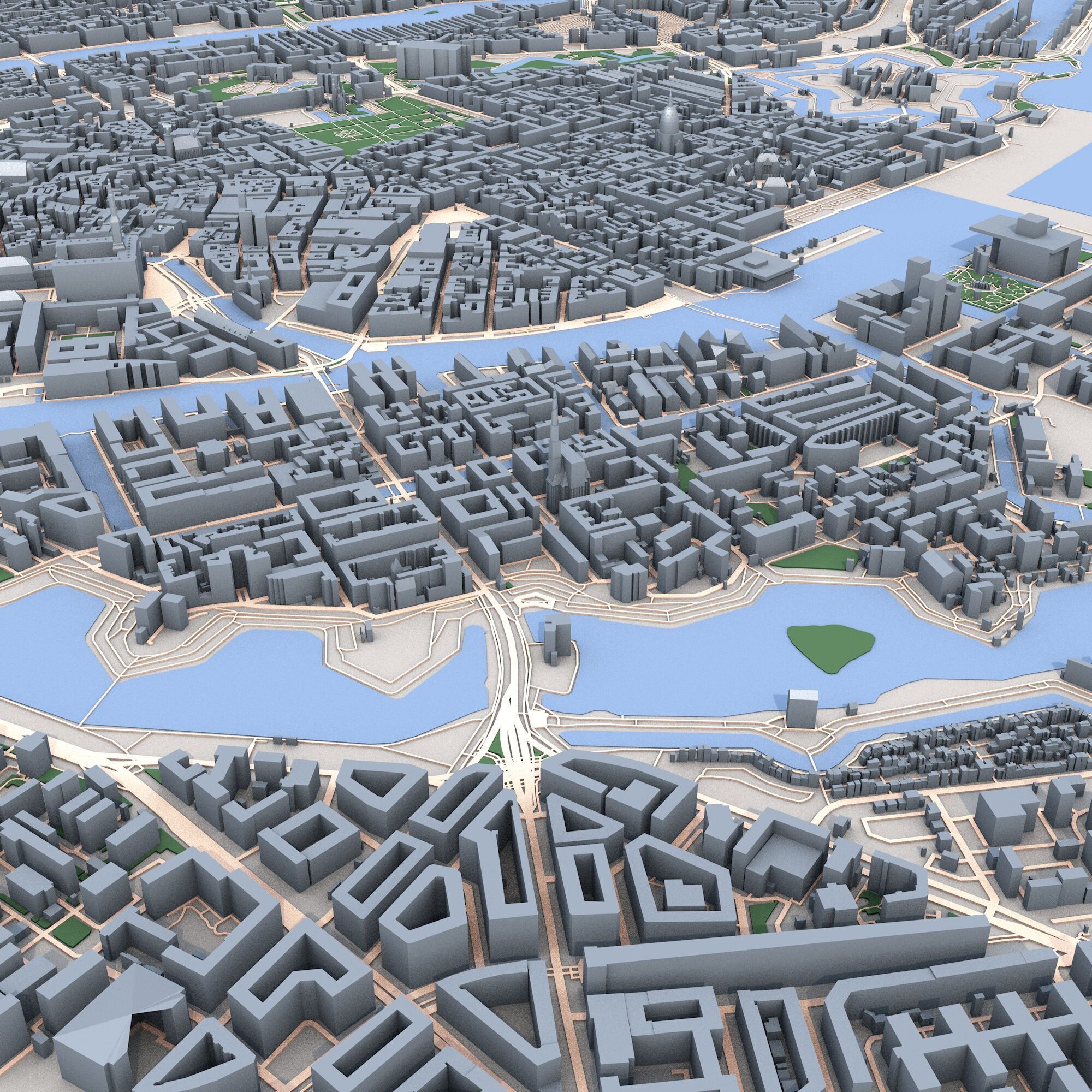 Copenhagen City Denmark 3D model_8