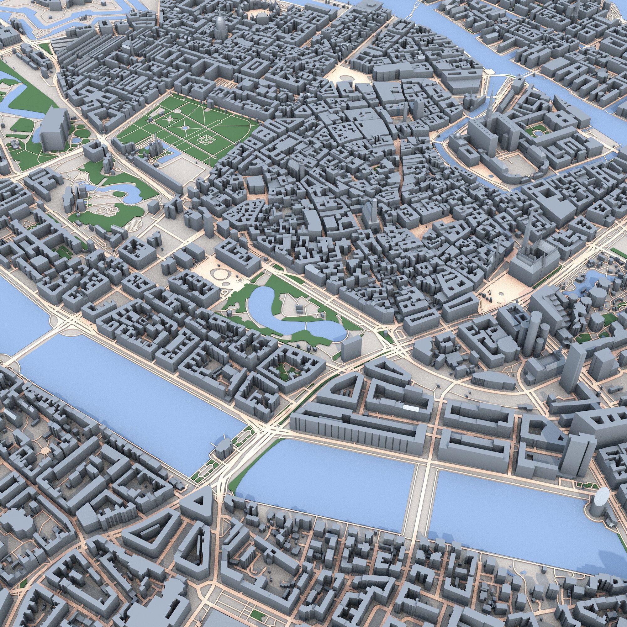 Copenhagen City Denmark 3D model_6
