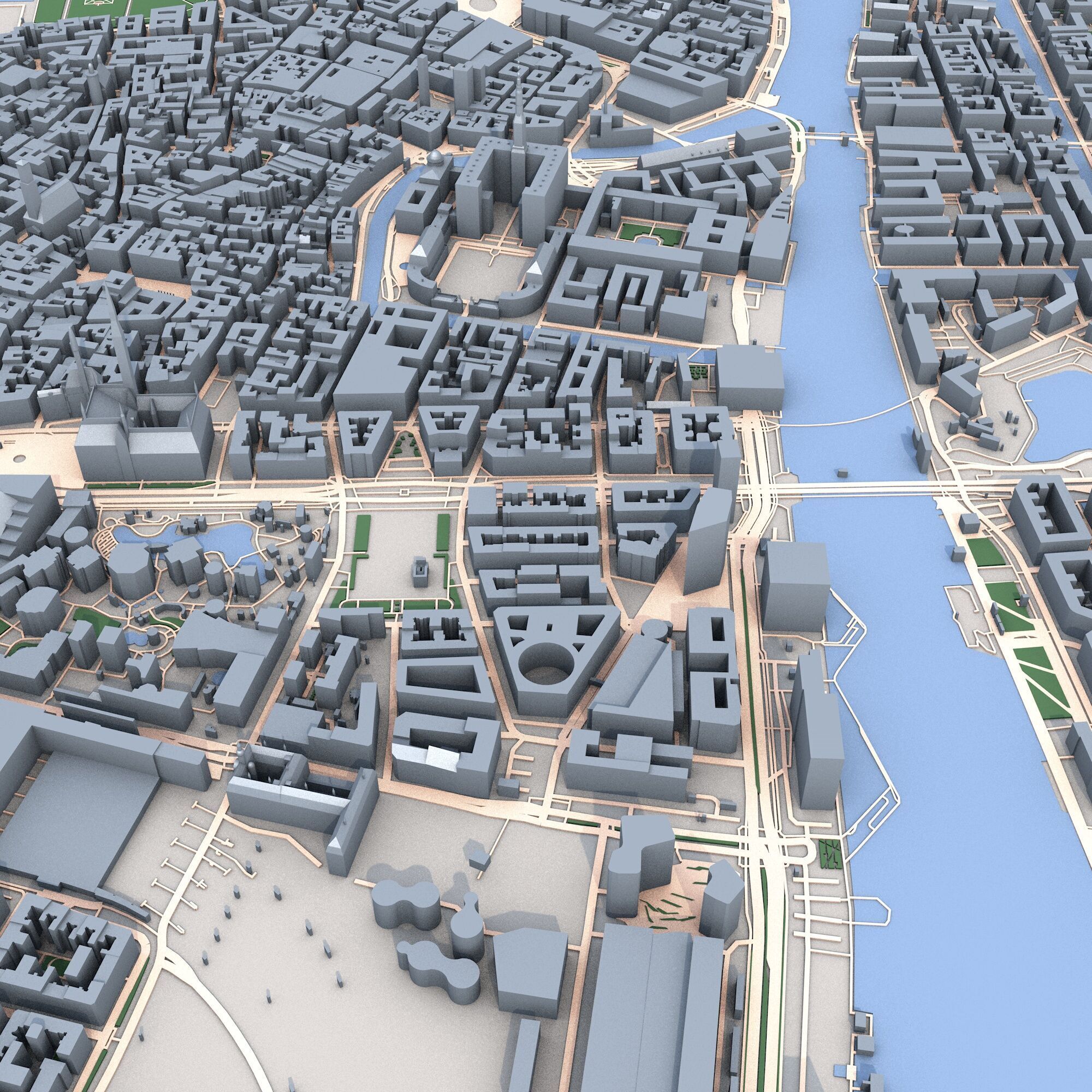 Copenhagen City Denmark 3D model_7