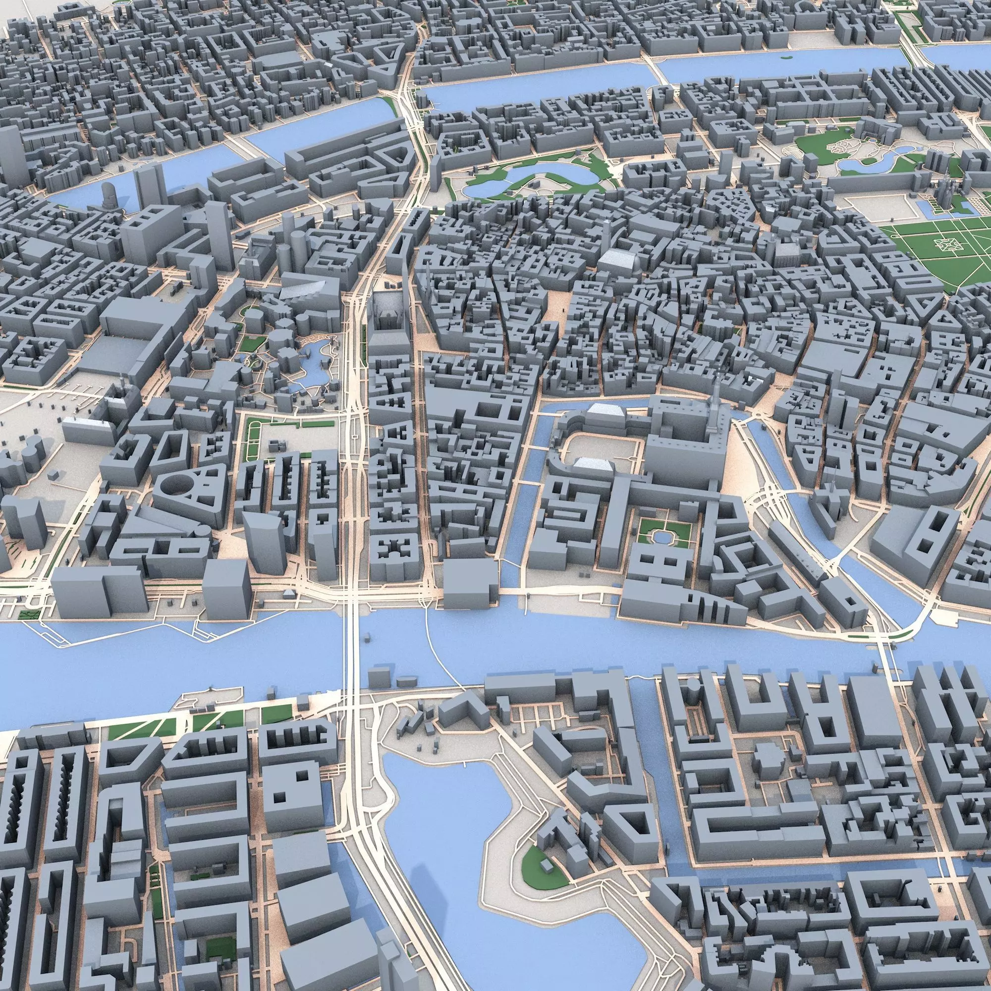 Copenhagen City Denmark 3D model_0
