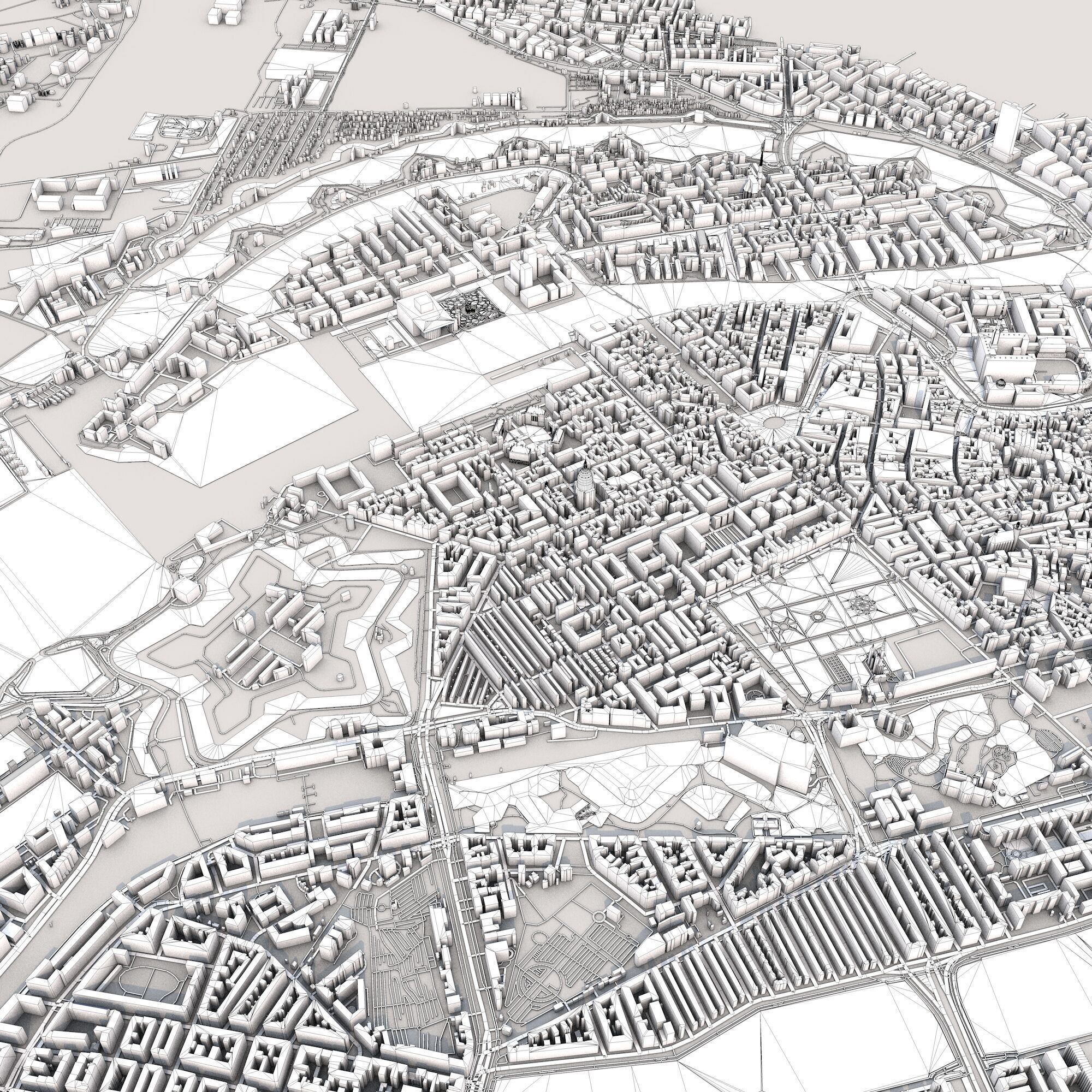 Copenhagen City Denmark 3D model_10