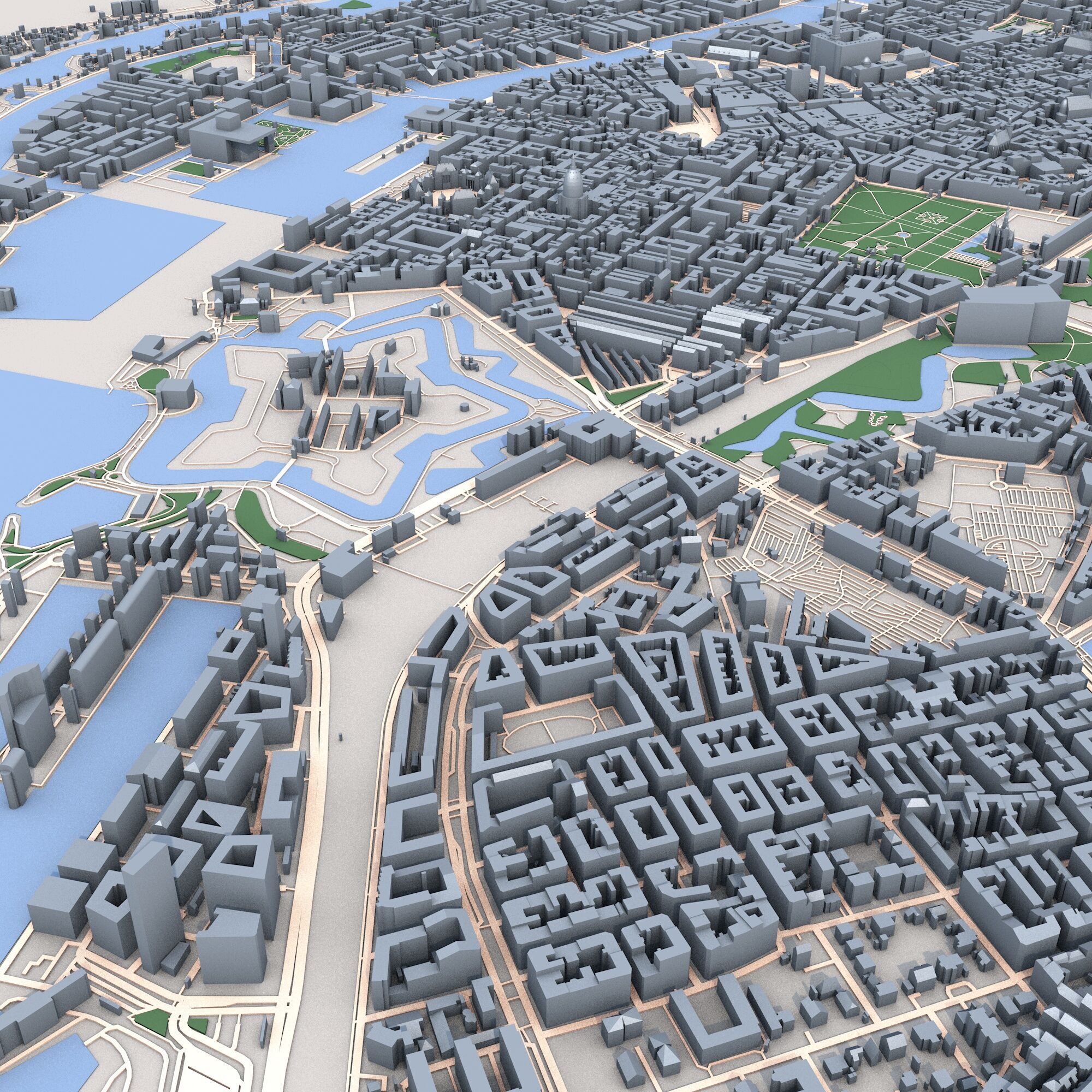 Copenhagen City Denmark 3D model_4