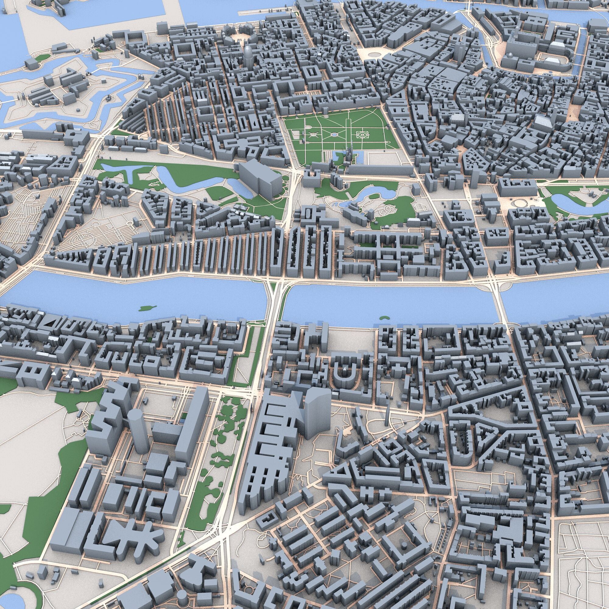 Copenhagen City Denmark 3D model_5
