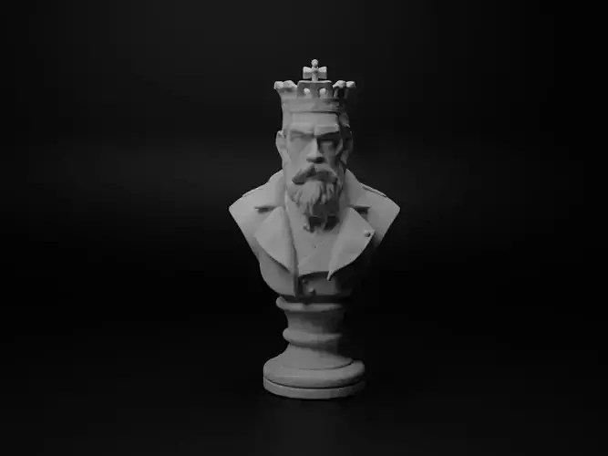King Bust Chess 3D print model