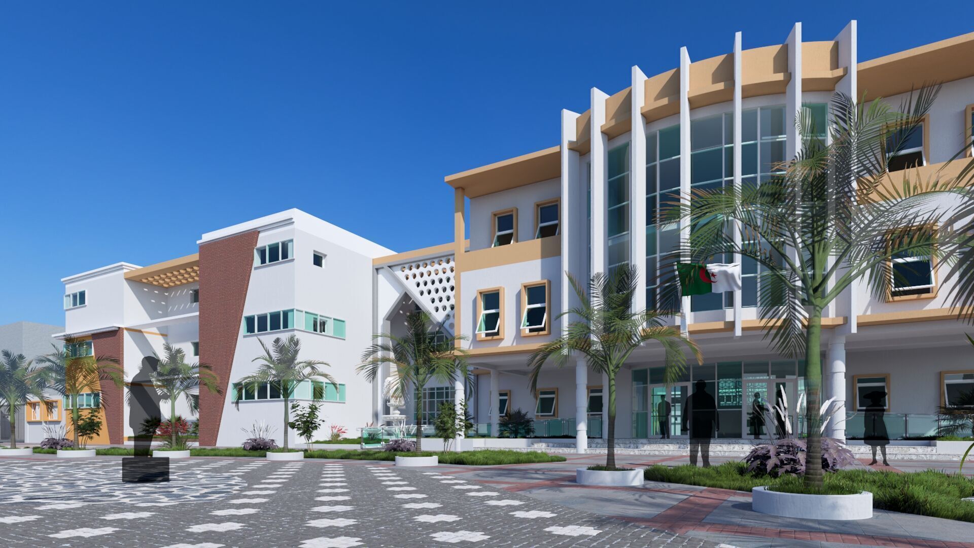 High School in Guezzam 3D model_7