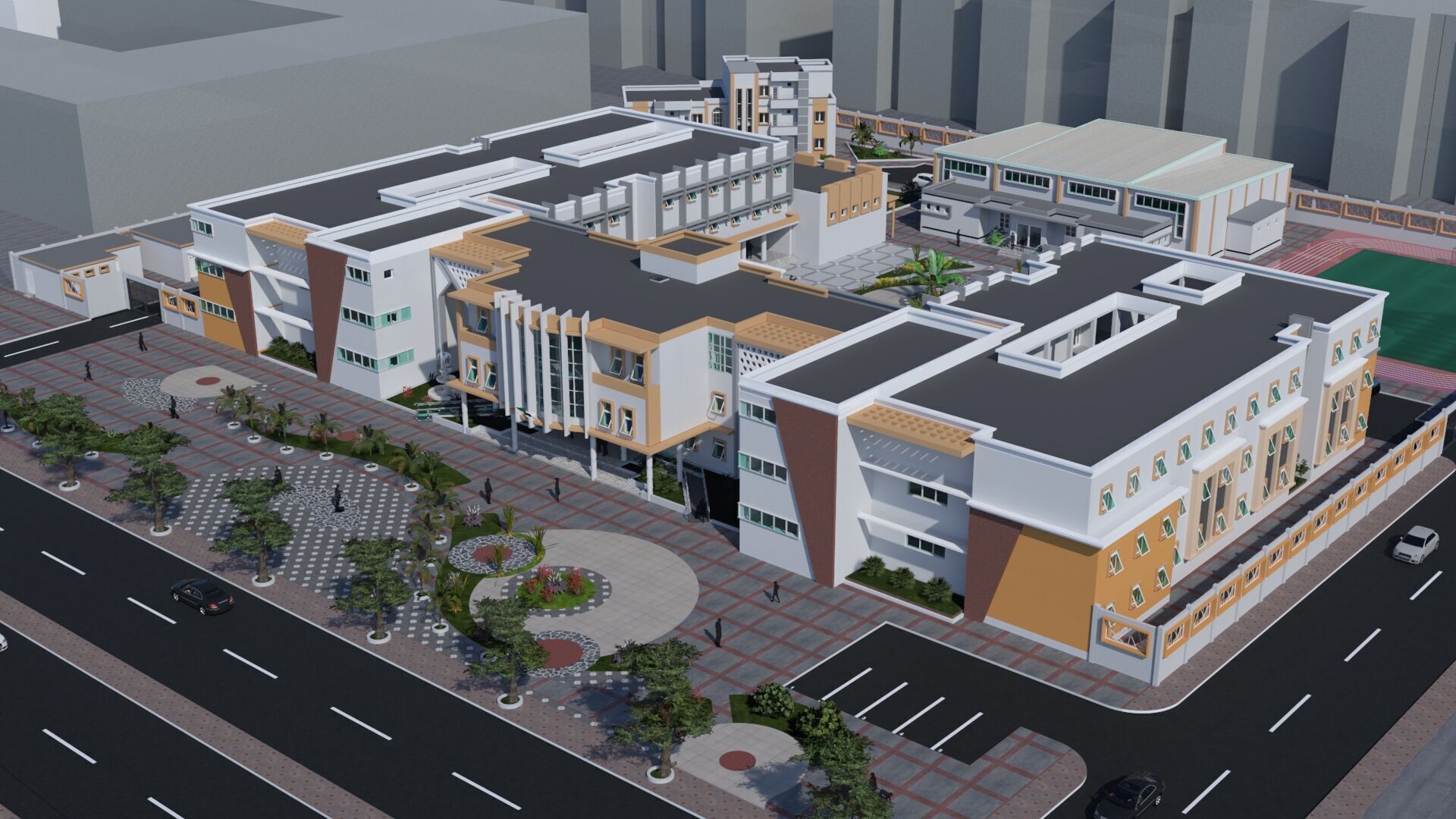 High School in Guezzam 3D model_14
