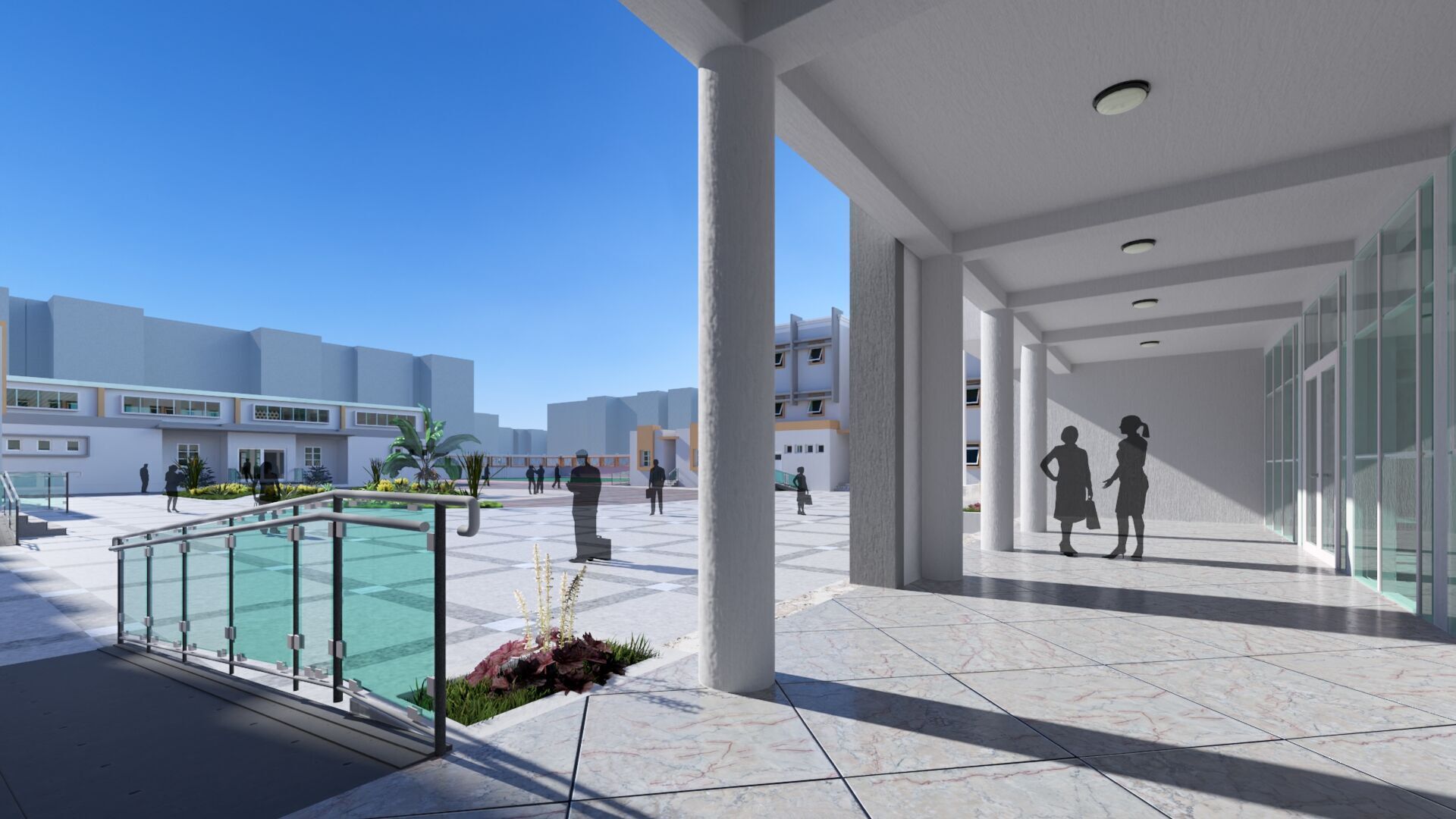 High School in Guezzam 3D model_4