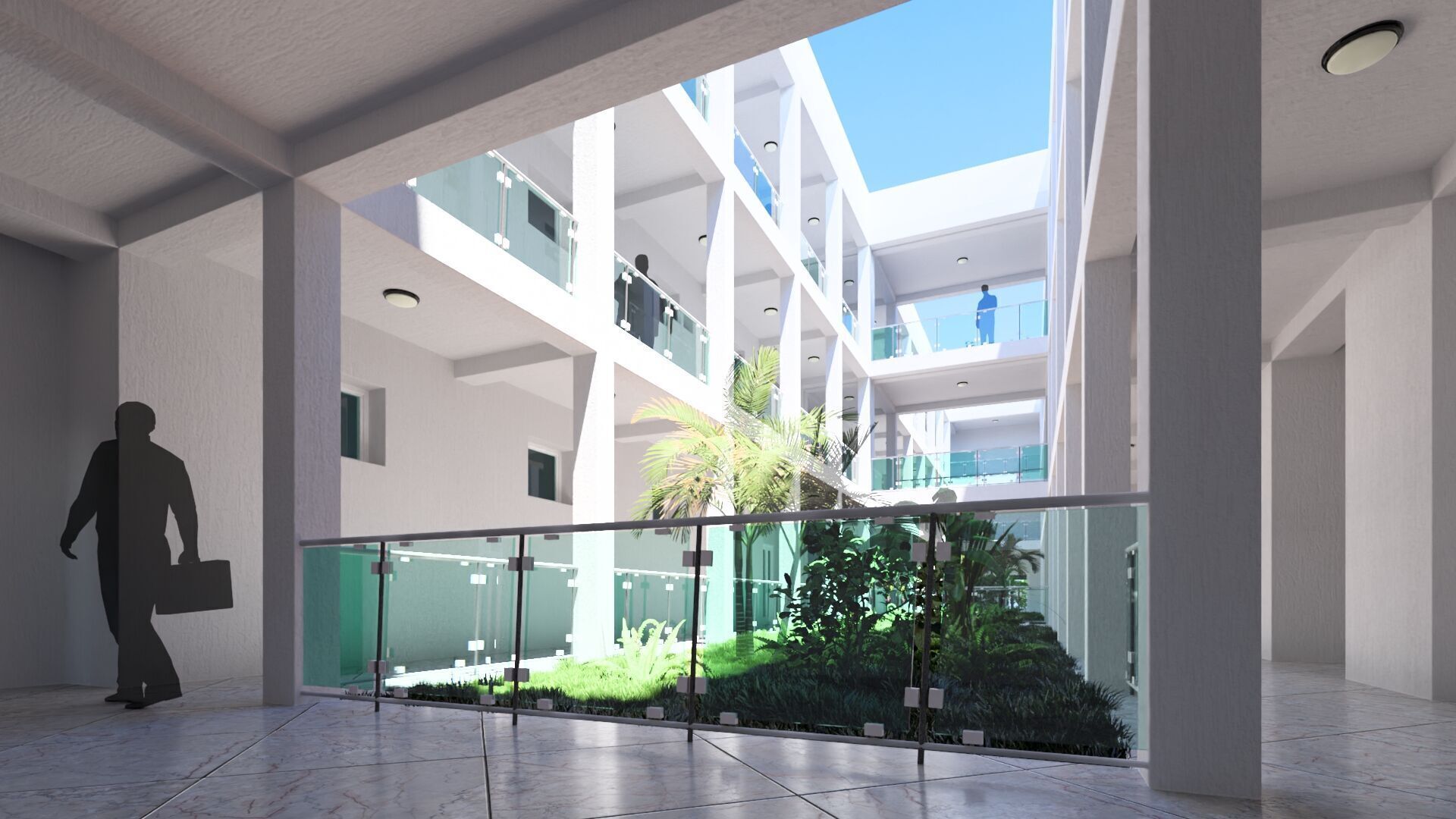 High School in Guezzam 3D model_2