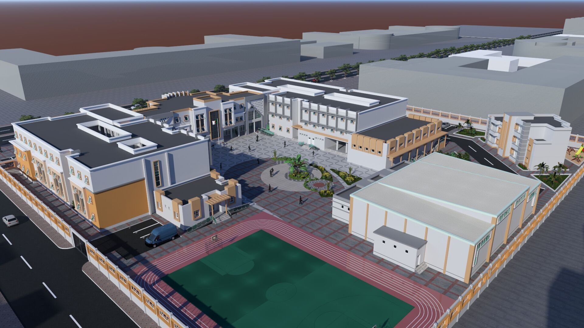 High School in Guezzam 3D model_13