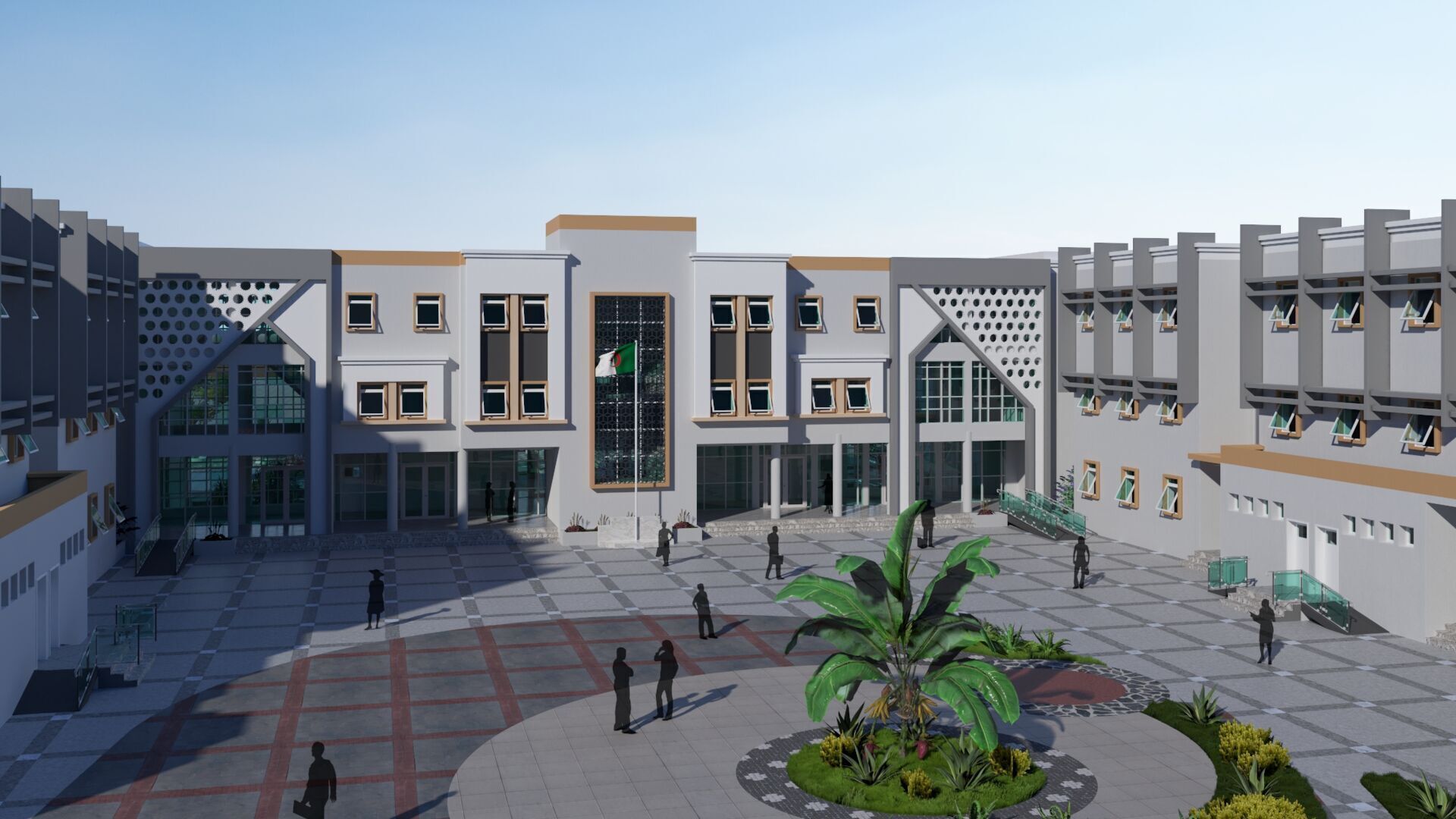 High School in Guezzam 3D model_11