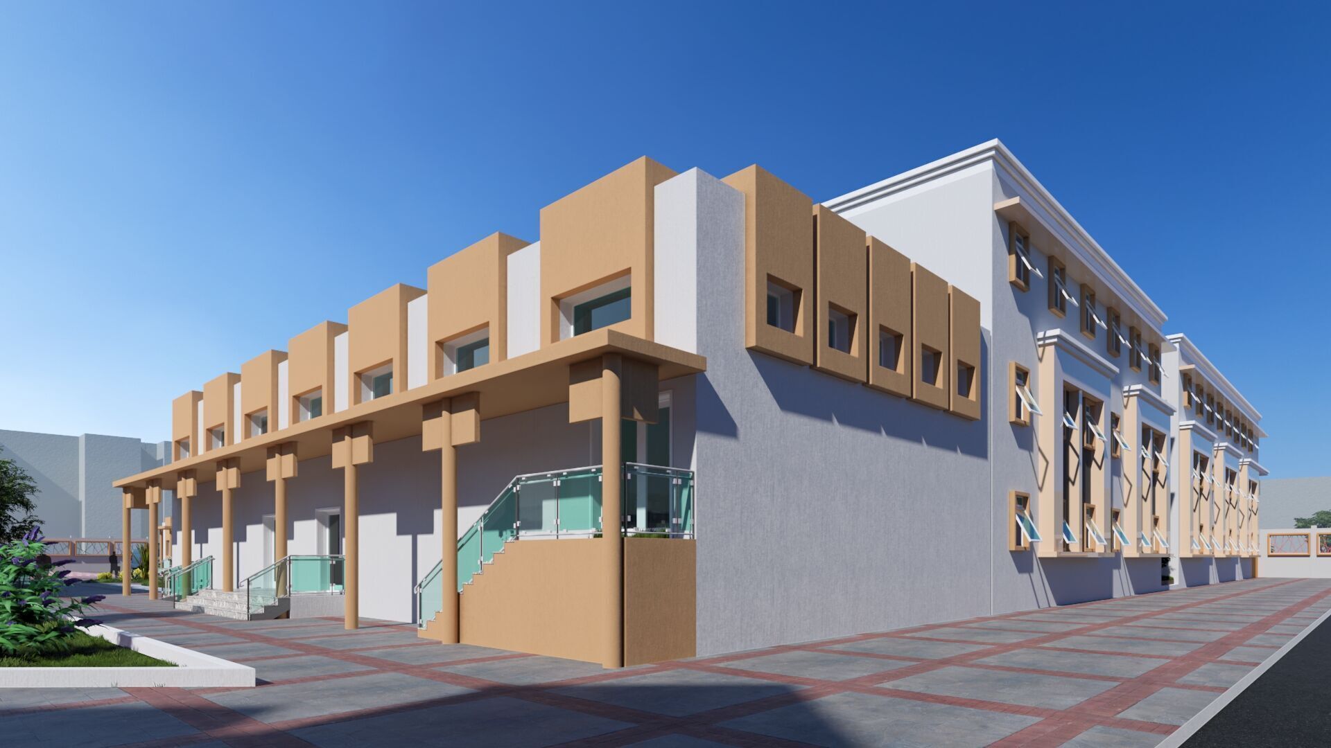 High School in Guezzam 3D model_6