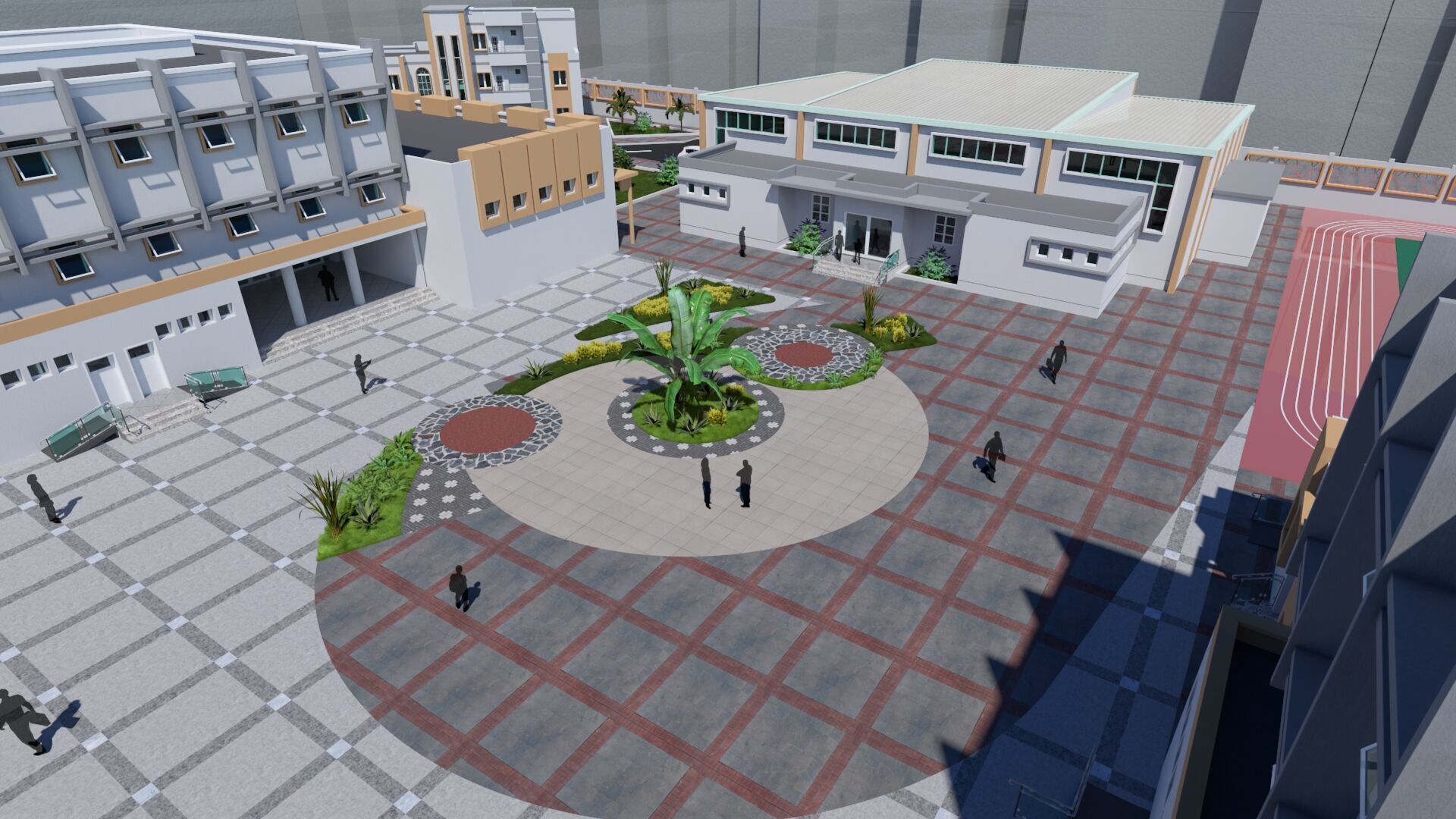 High School in Guezzam 3D model_9