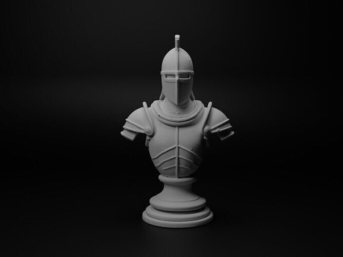 Knight Bust Chess 3D print model