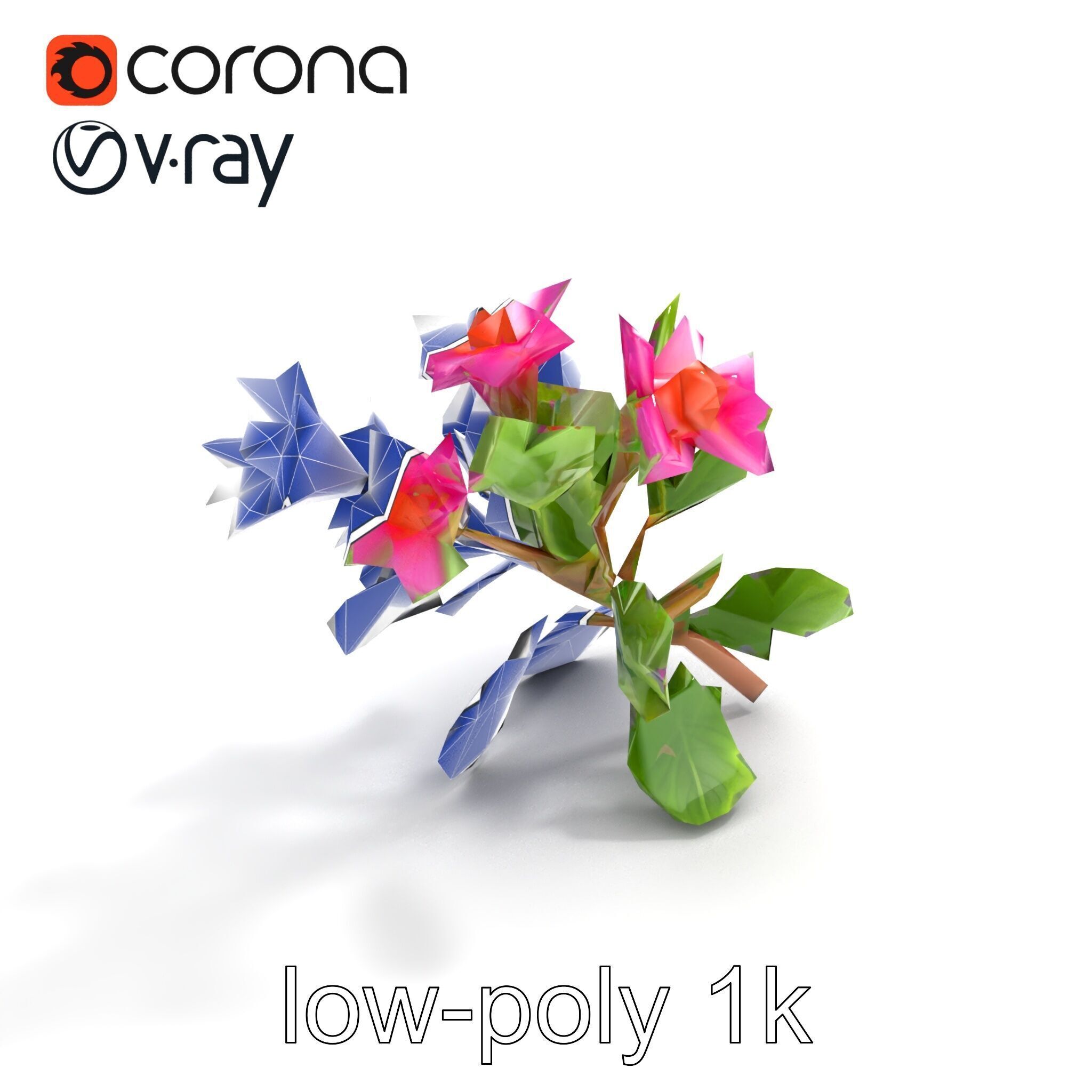 Carduus Crispus Curly Leaf Flower model pack Low-poly 3D model_24