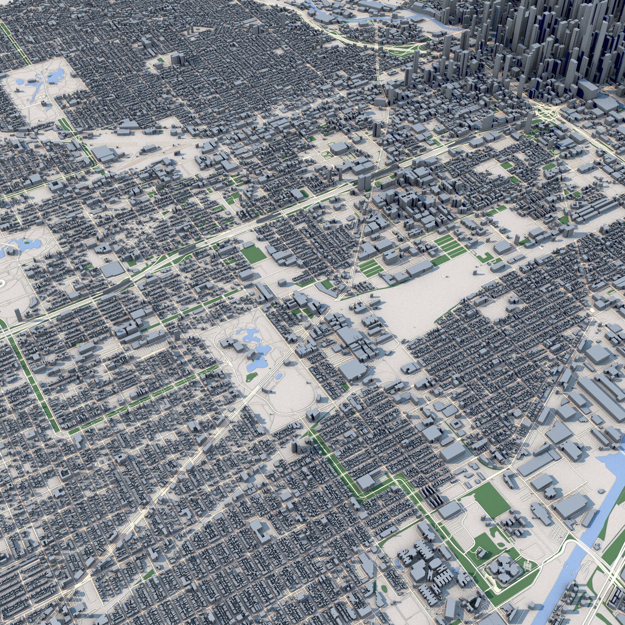 Chicago City United States 3D model_7