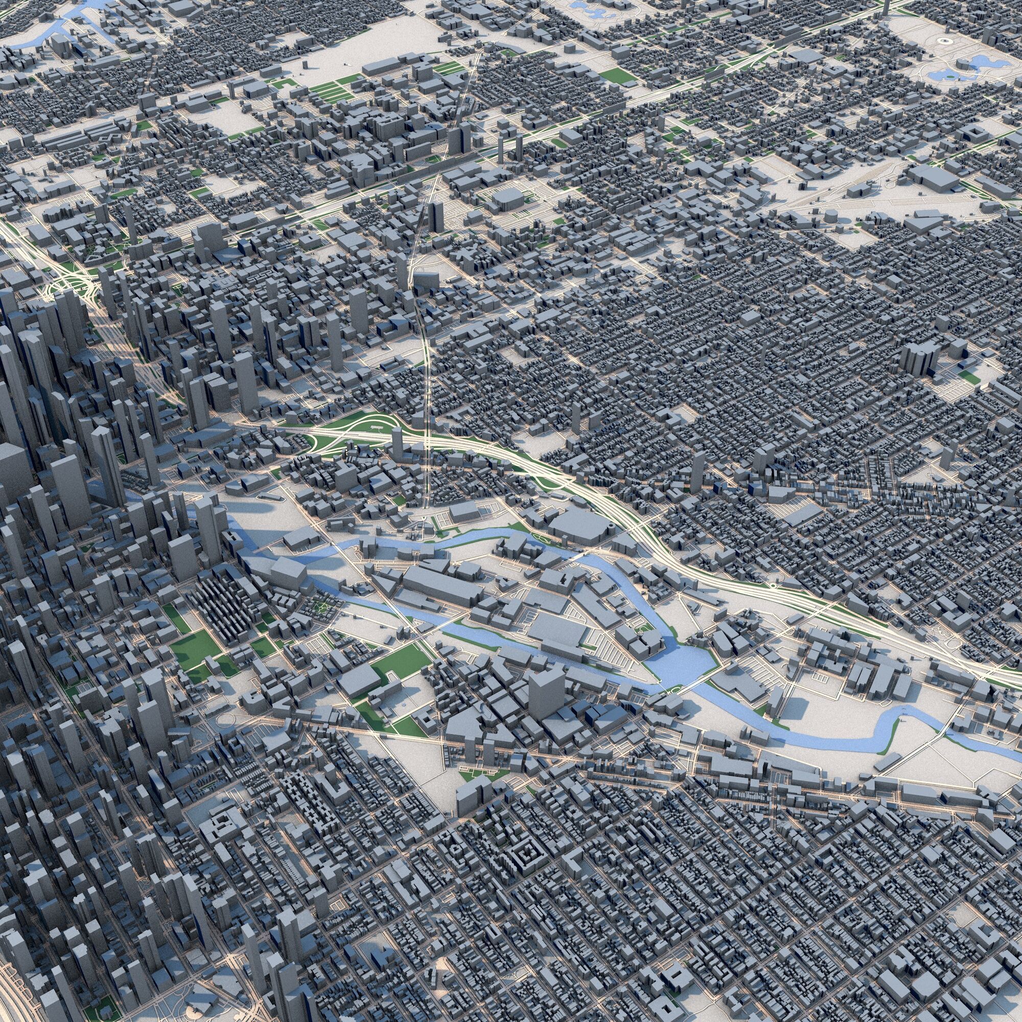 Chicago City United States 3D model_4