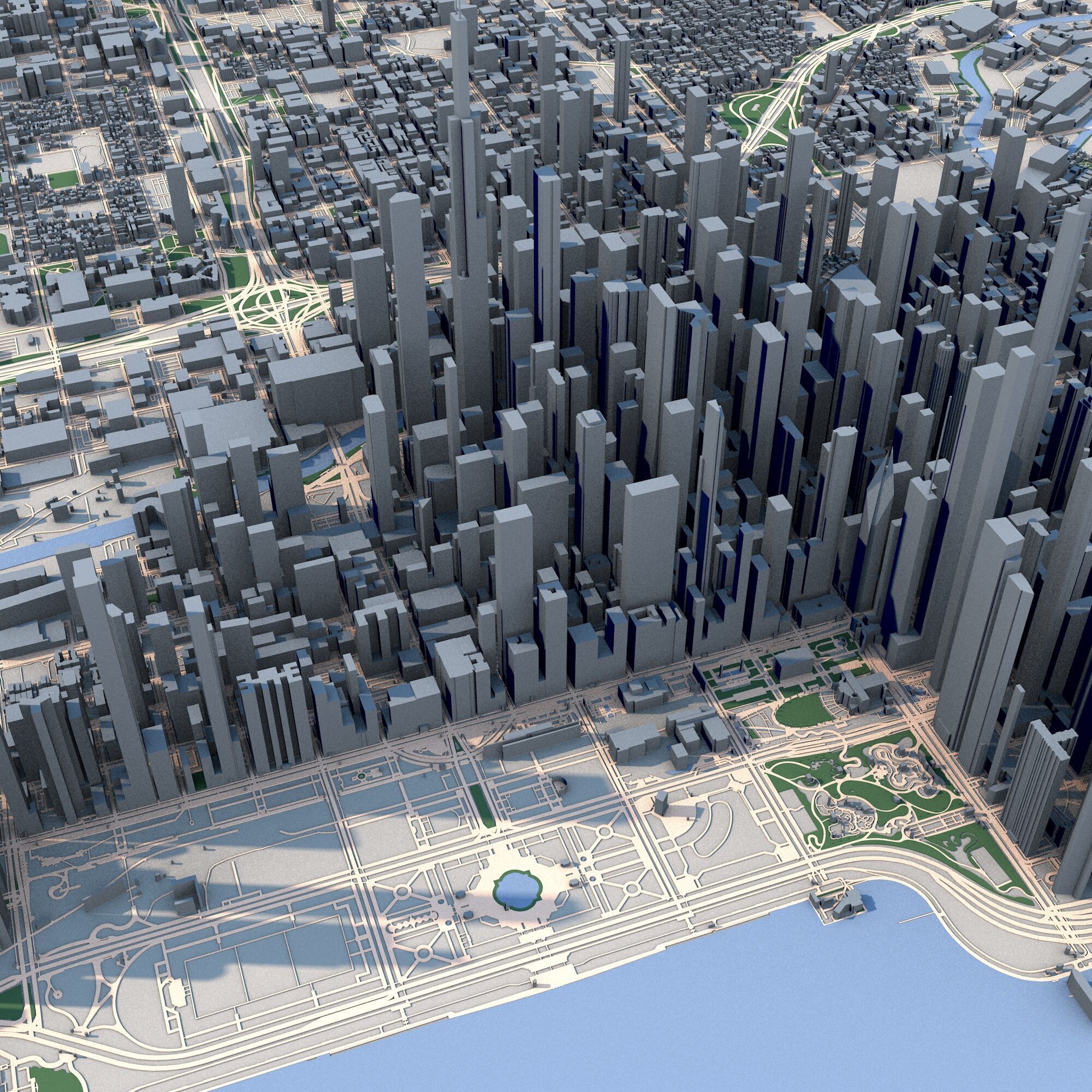 Chicago City United States 3D model_3