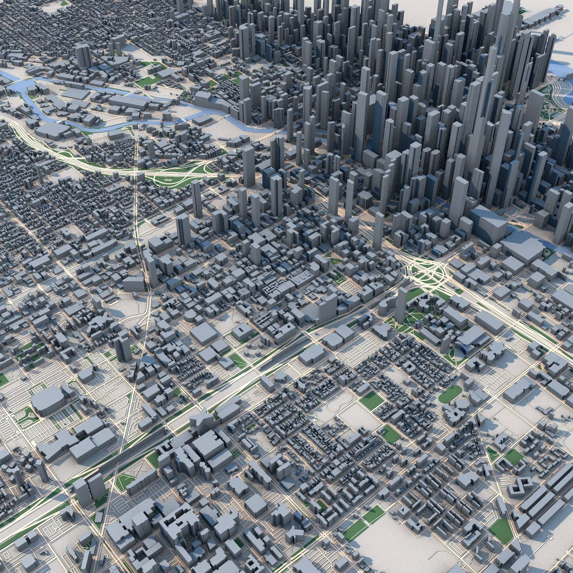 Chicago City United States 3D model_0