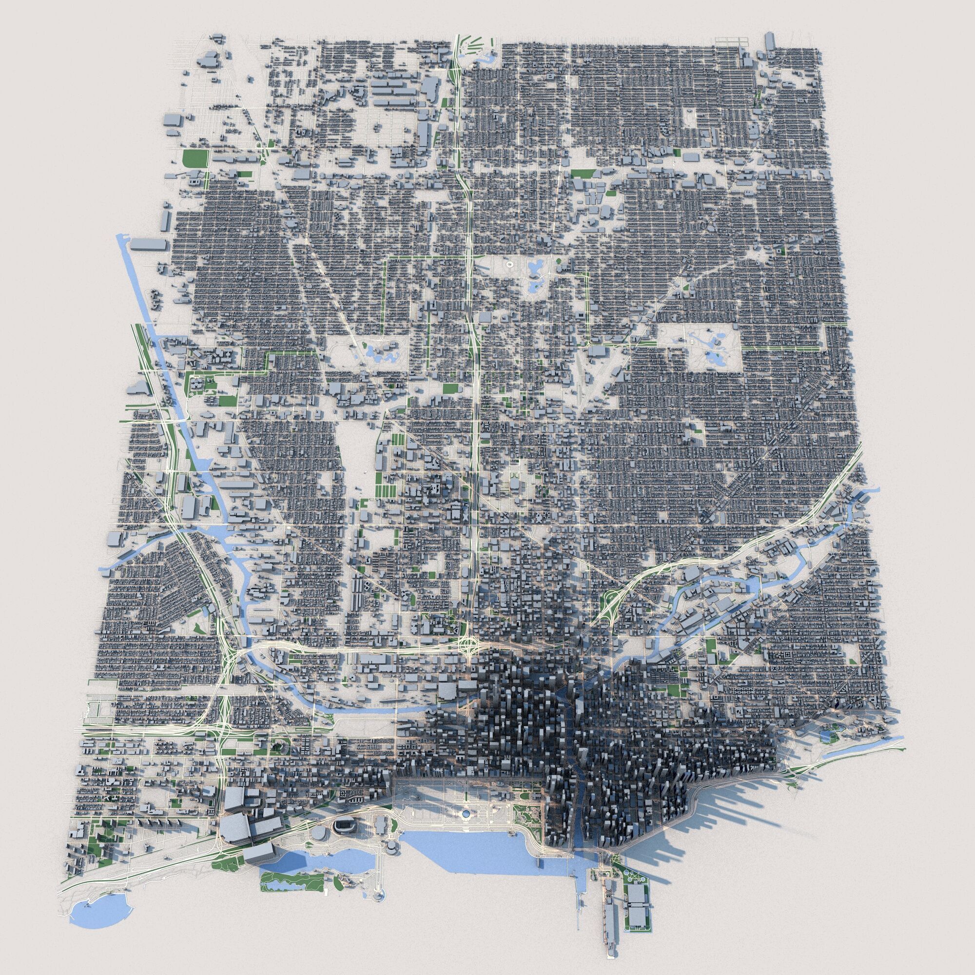 Chicago City United States 3D model_1