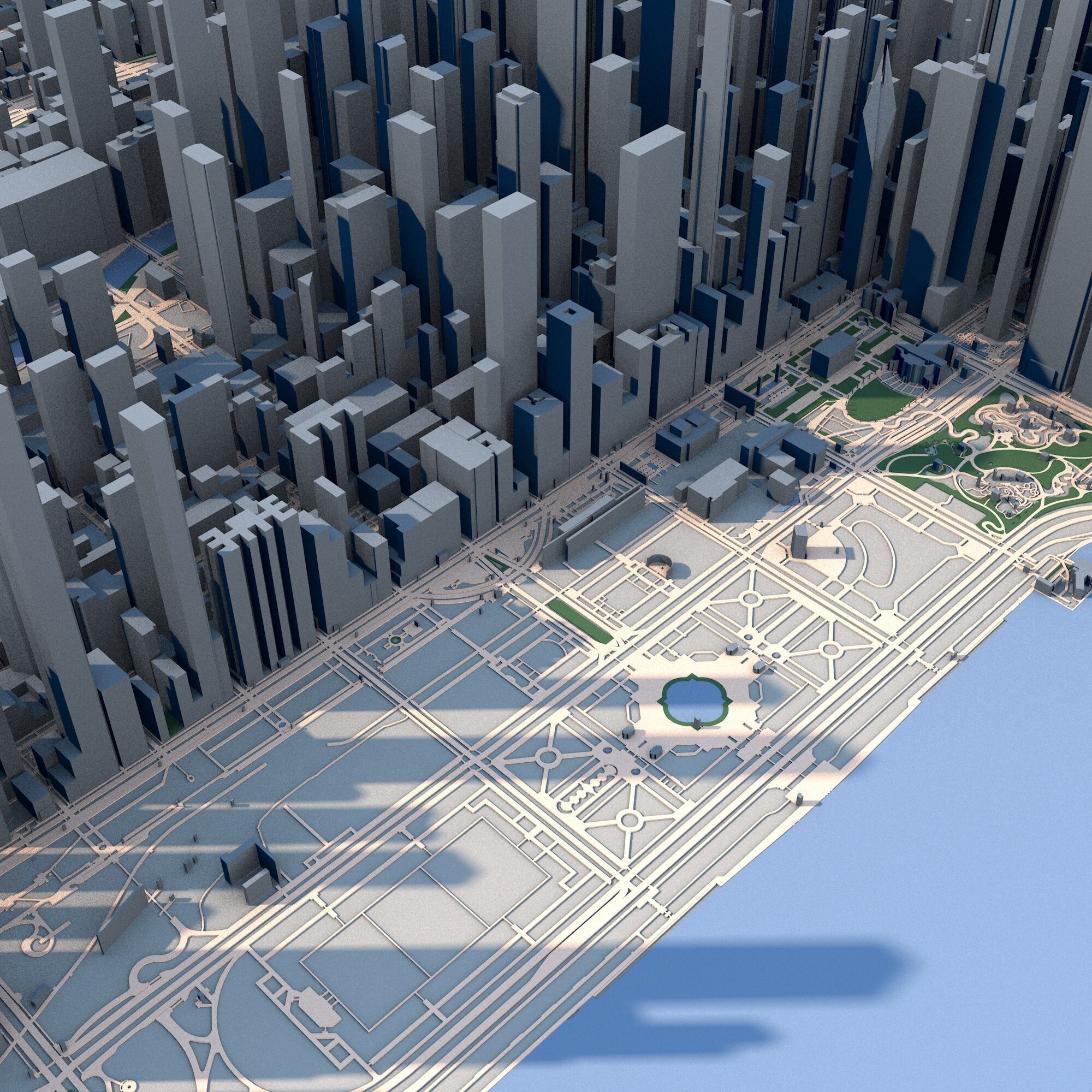 Chicago City United States 3D model_9
