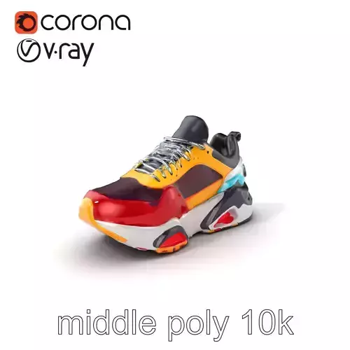 Vibrant StreetStyle Sneaker D model pack