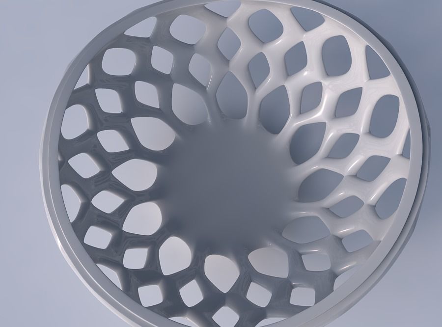 Bowl seed shell with smooth beveled cuts and extruded top squ... 3D print model_2