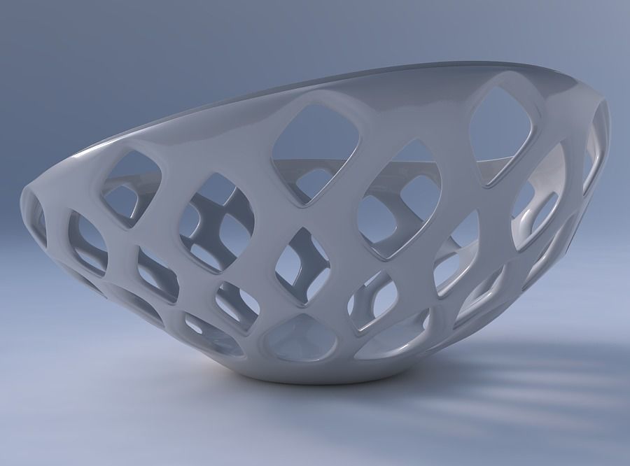 Bowl seed shell with smooth beveled cuts and extruded top squ... 3D print model_4