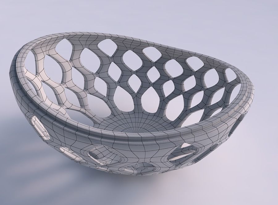 Bowl seed shell with smooth beveled cuts and extruded top squ... 3D print model_5