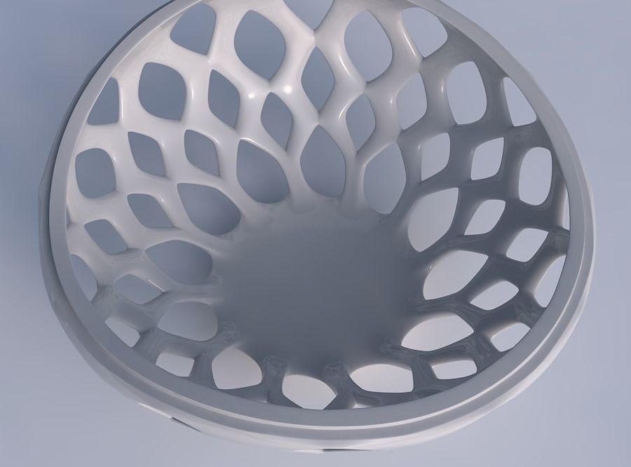 Bowl seed shell with smooth beveled cuts and extruded top squ... 3D print model_1