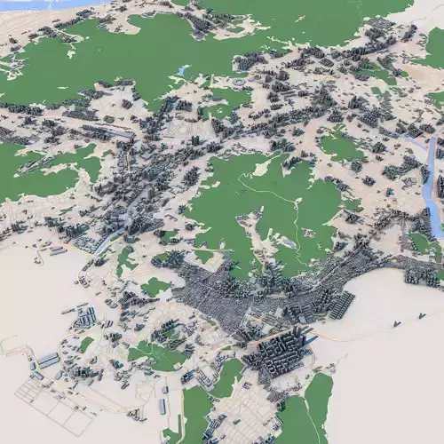 Busan City South Korea 3D model