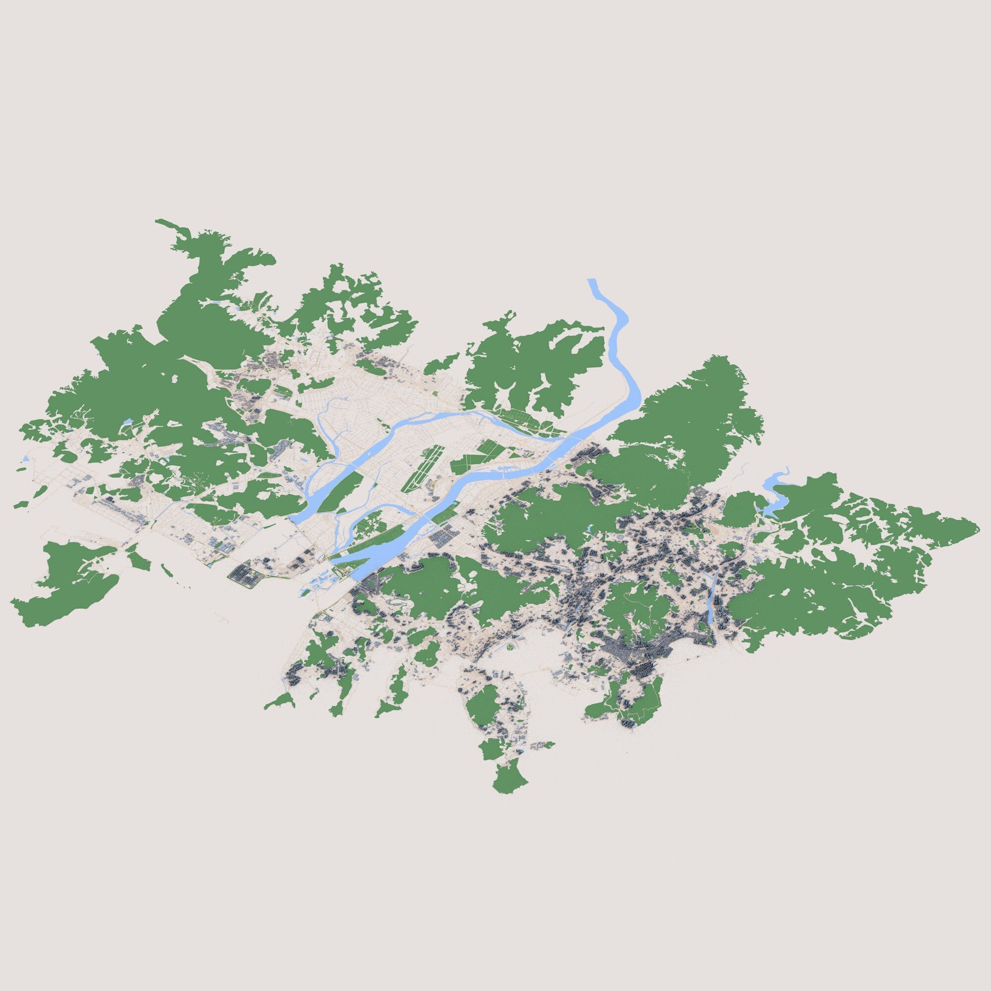 Busan City South Korea 3D model_1
