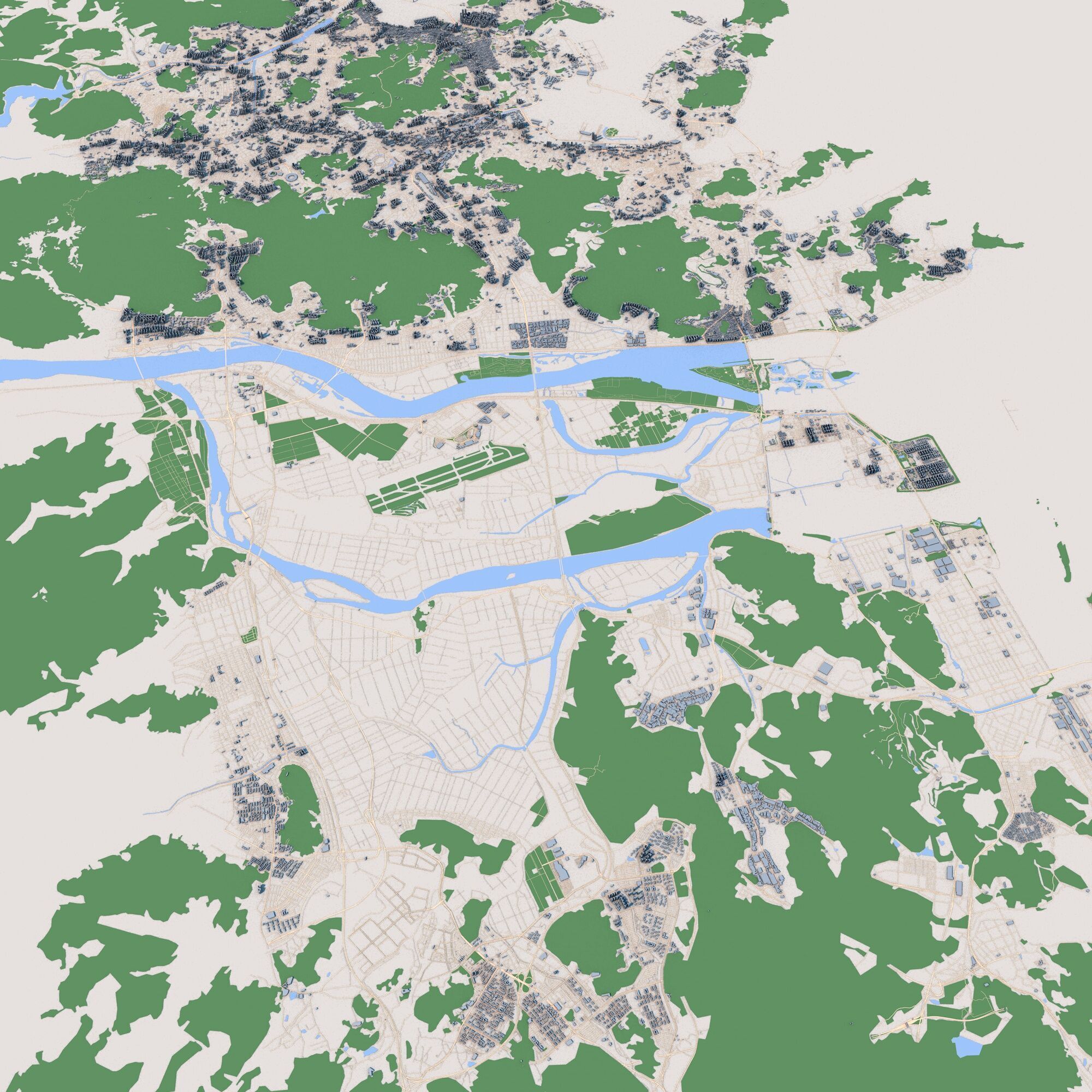 Busan City South Korea 3D model_5