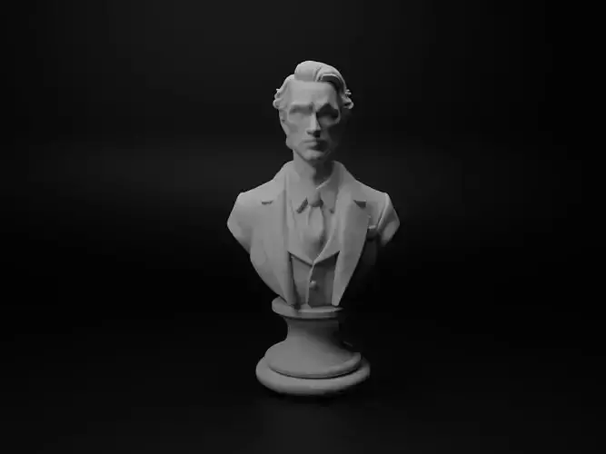 Lawyer Bust Chess 3D print model