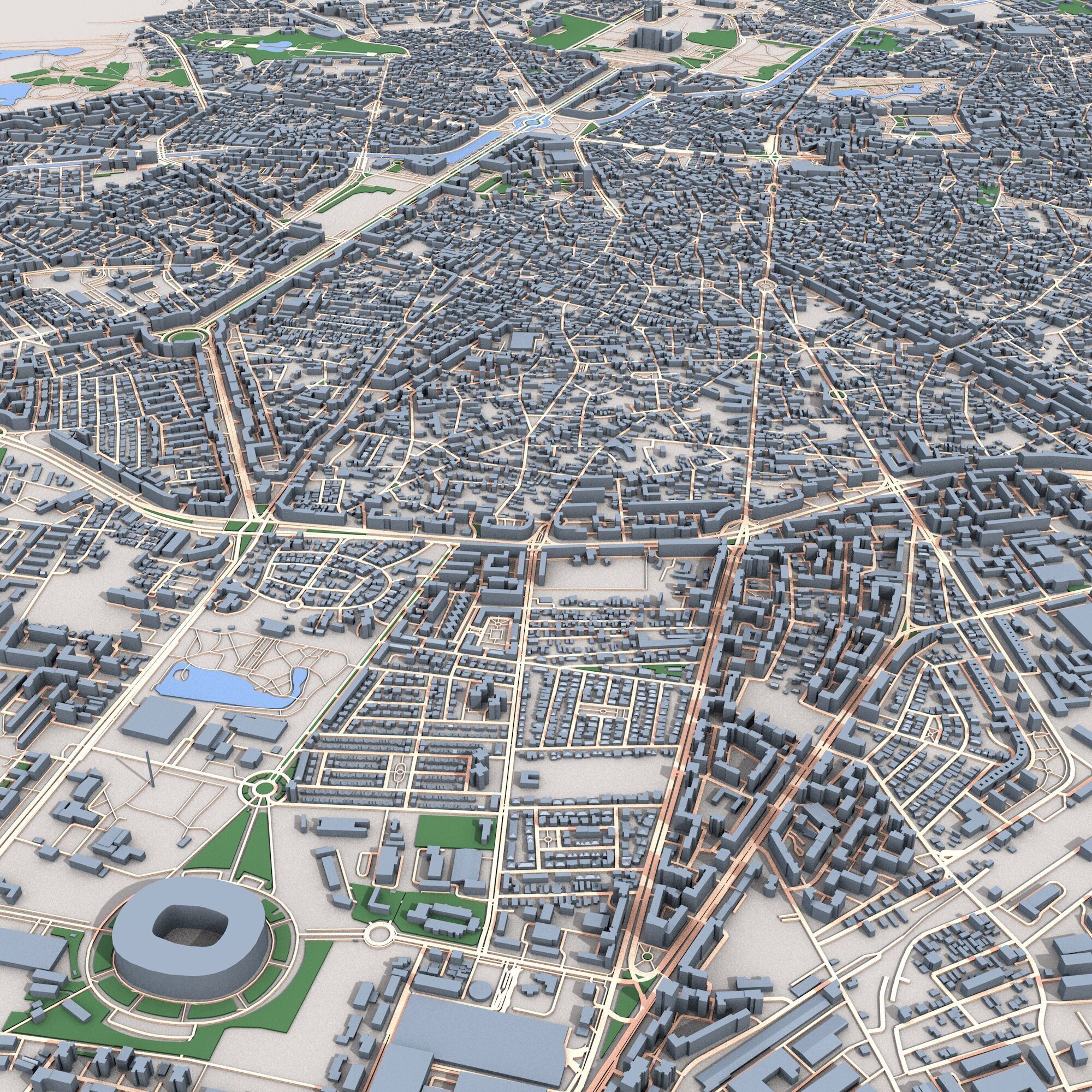 Bucuresti City Romania 3D model_3