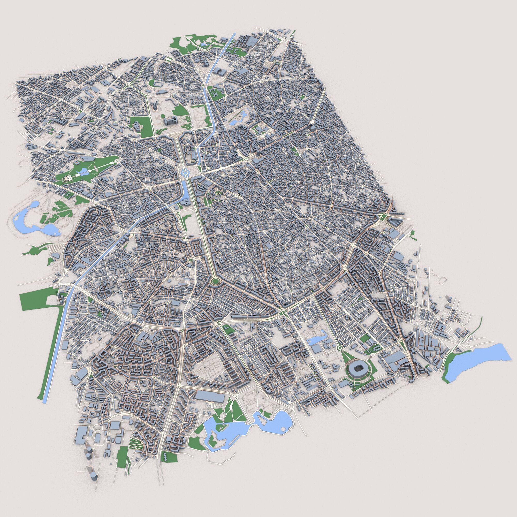 Bucuresti City Romania 3D model_1