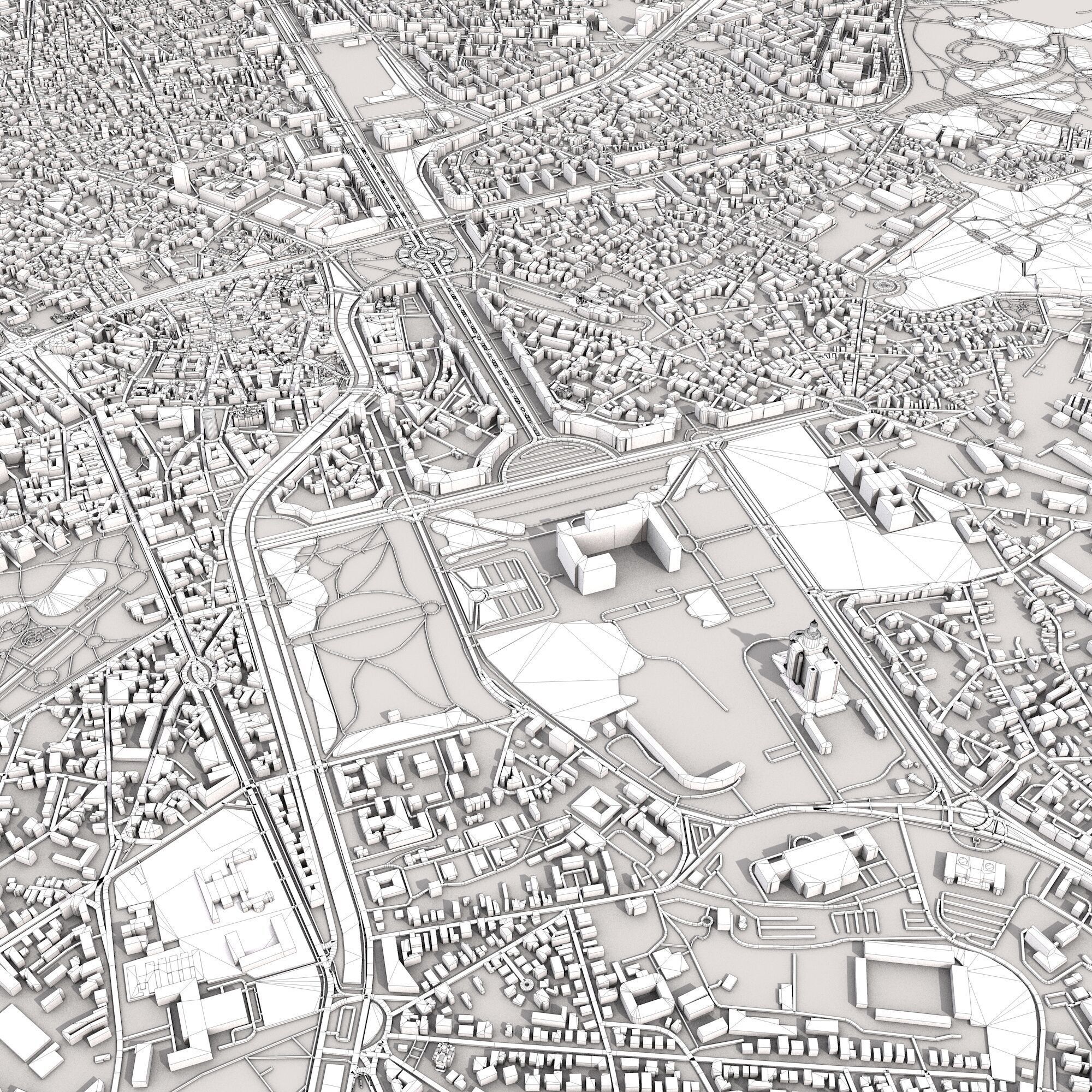 Bucuresti City Romania 3D model_9