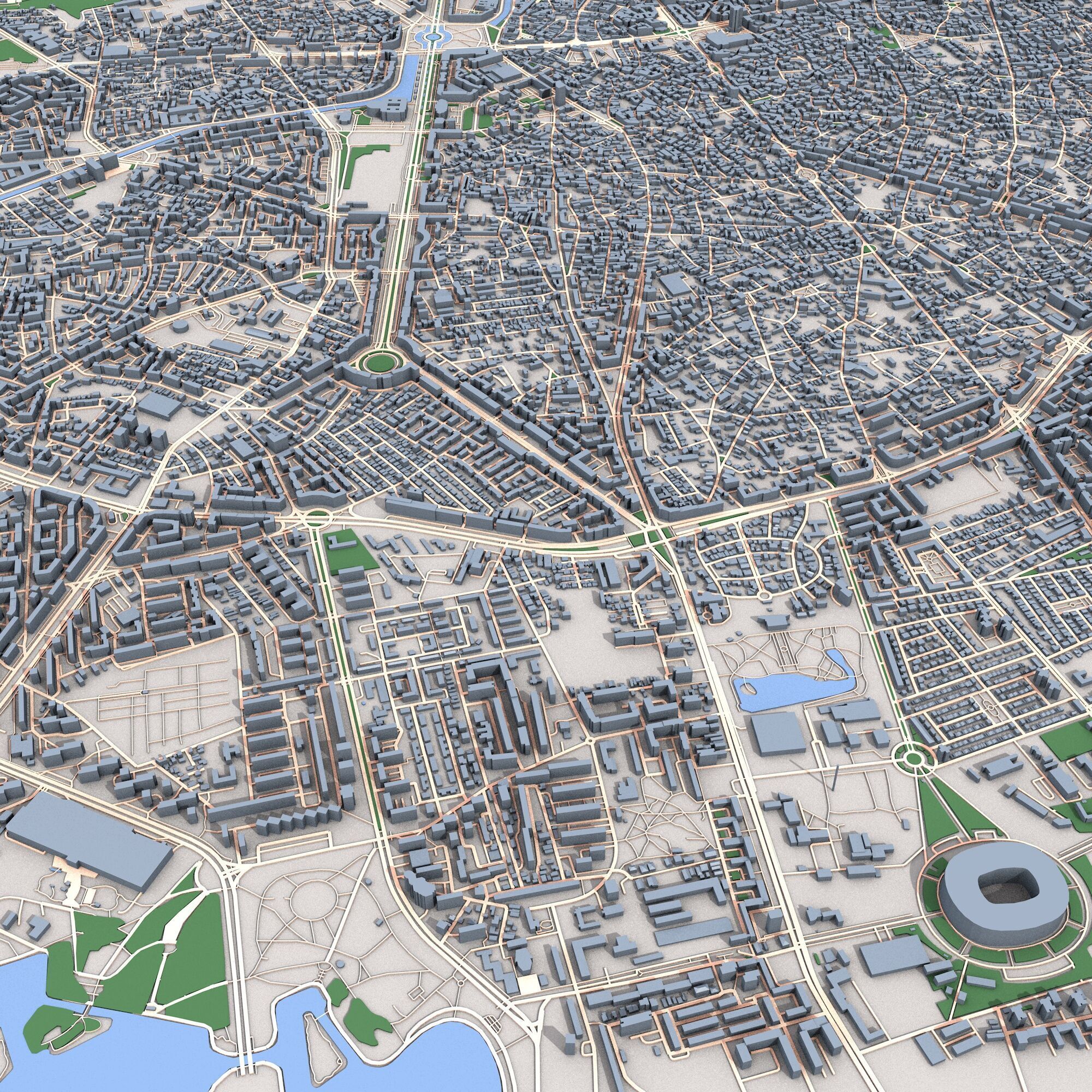 Bucuresti City Romania 3D model_2