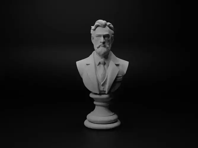Lawyer Bust Chess 3D print model