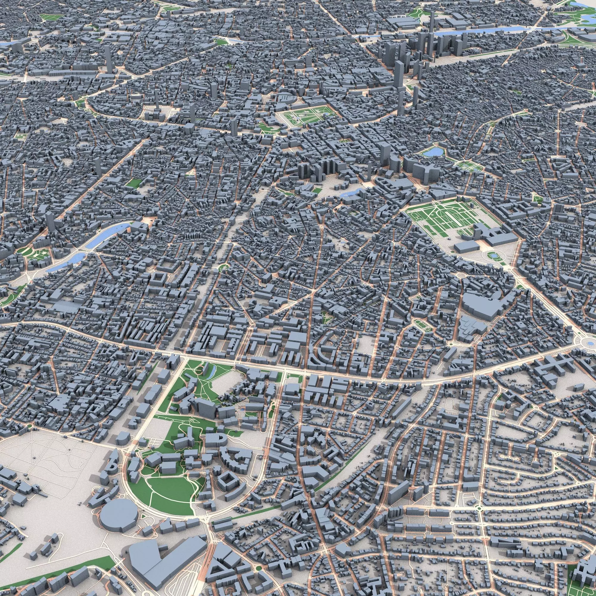 Brussels City Belgium 3D model