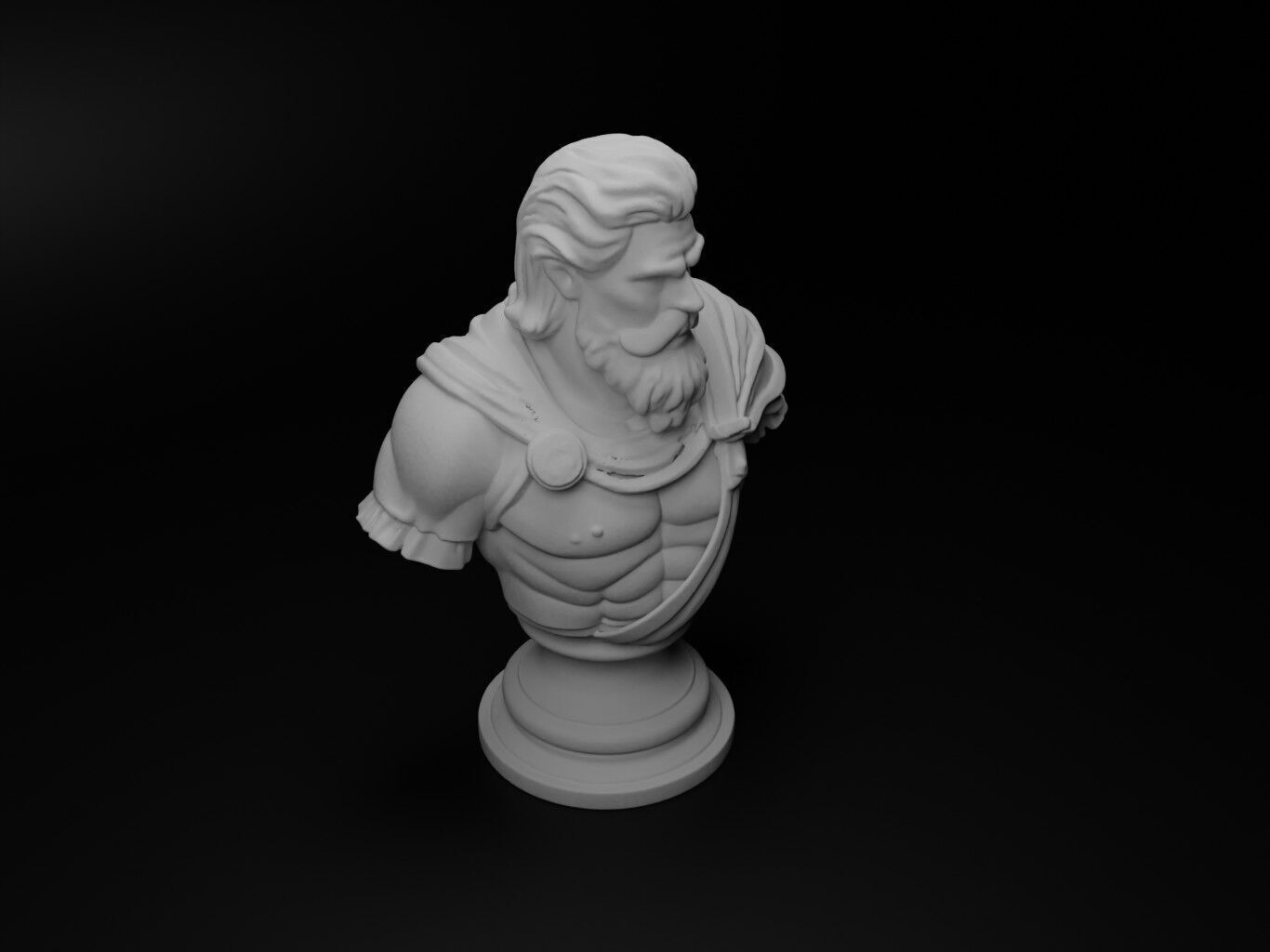 Legendary Hero Bust Chess 3D print model_2