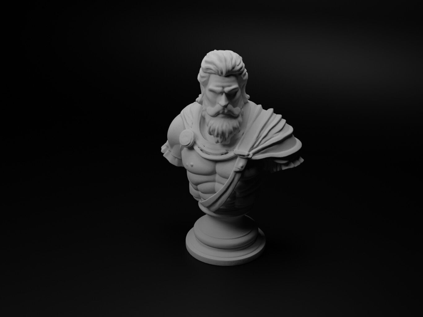 Legendary Hero Bust Chess 3D print model_1
