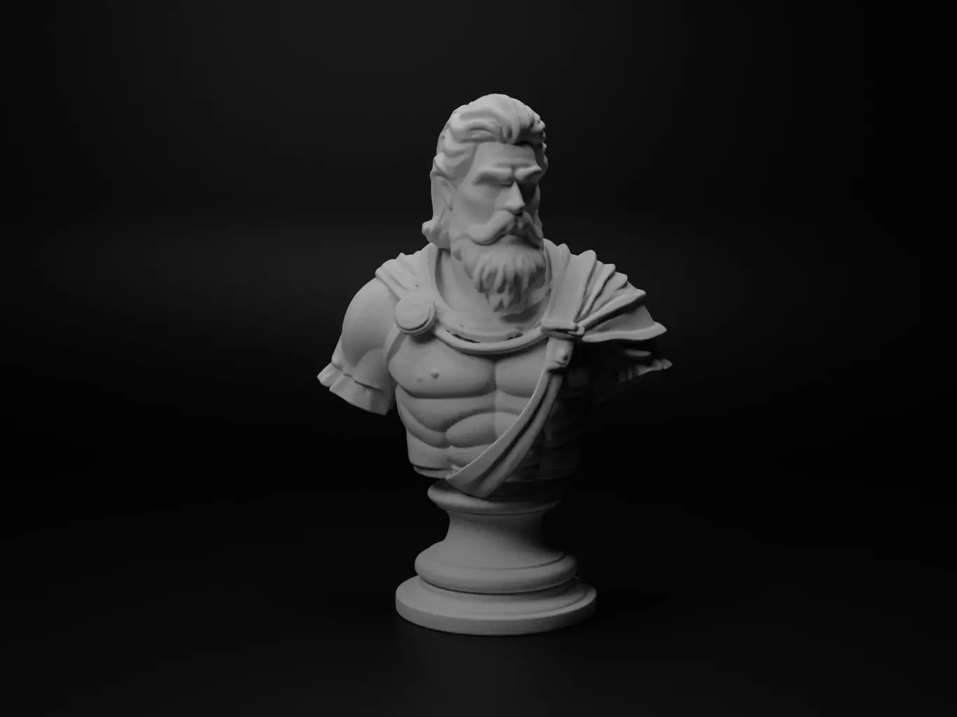 Legendary Hero Bust Chess 3D print model_0