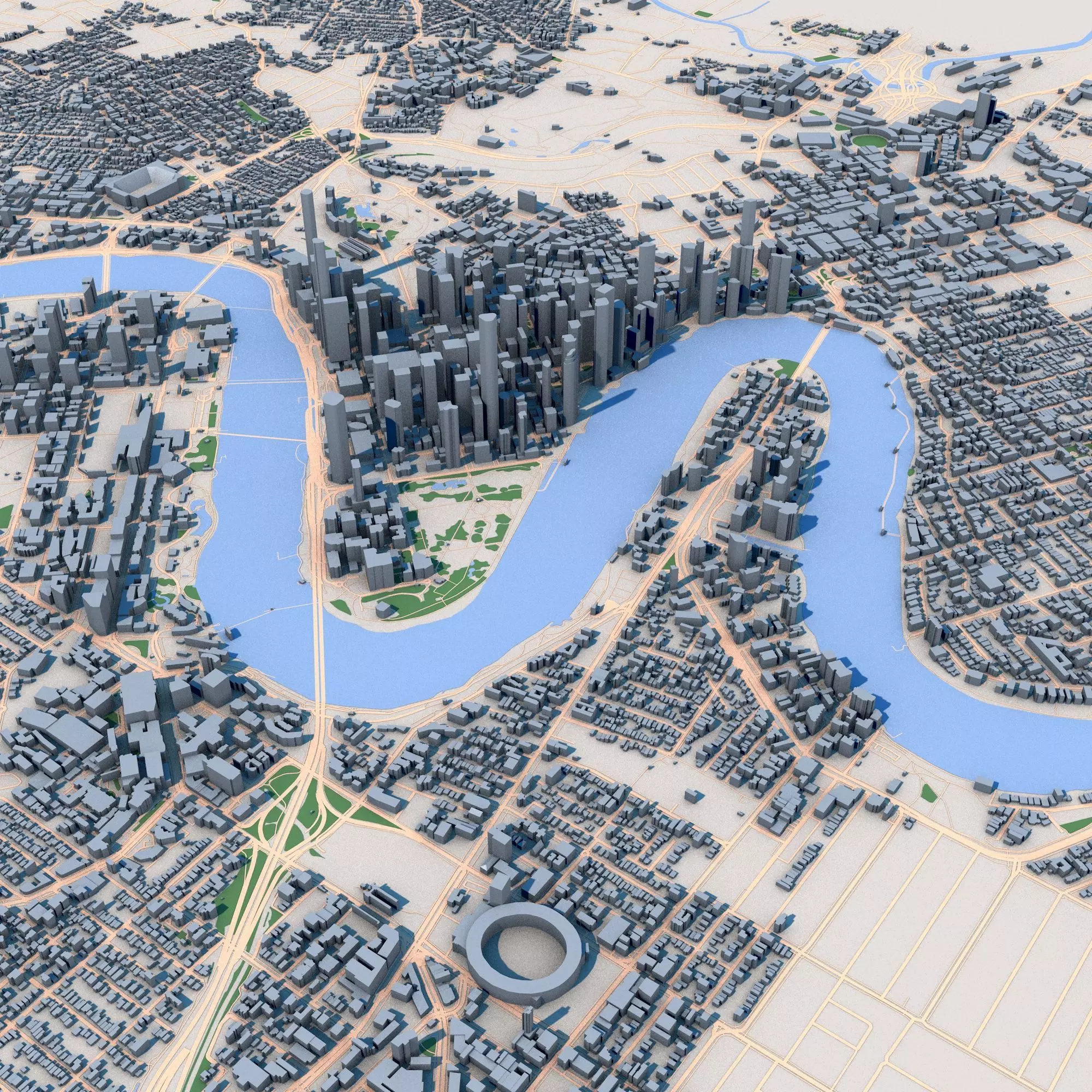 Brisbane City Australia 3D model