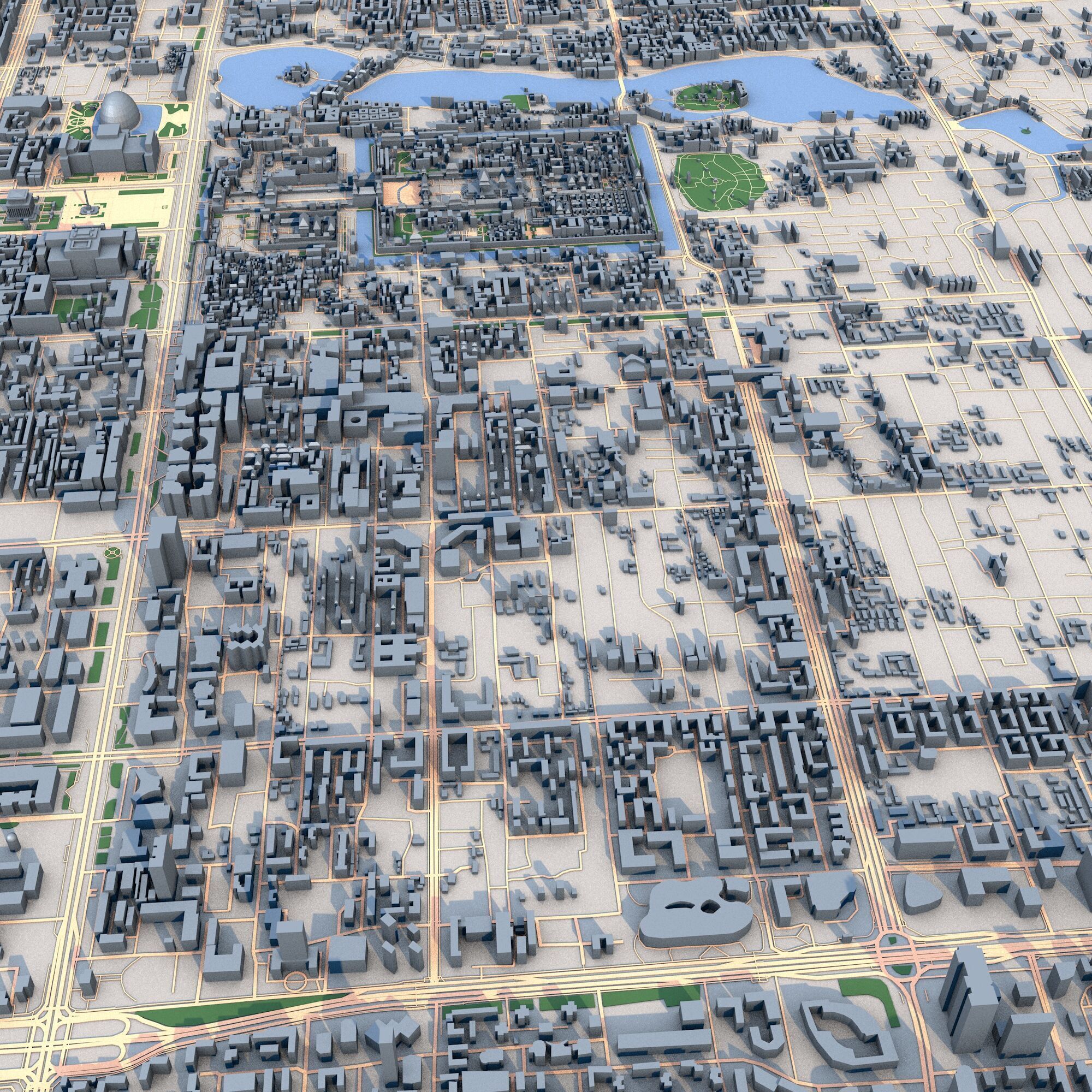 Beijing City China 3D model_4