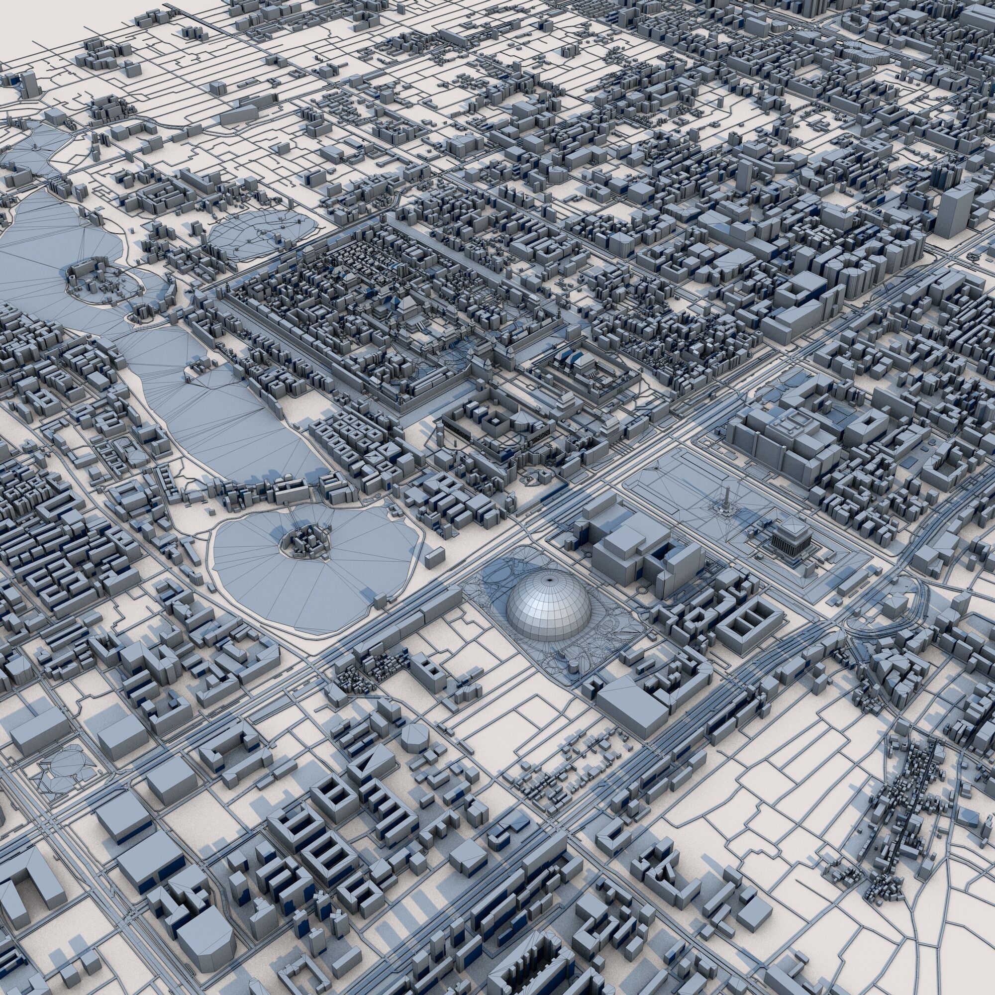 Beijing City China 3D model_9