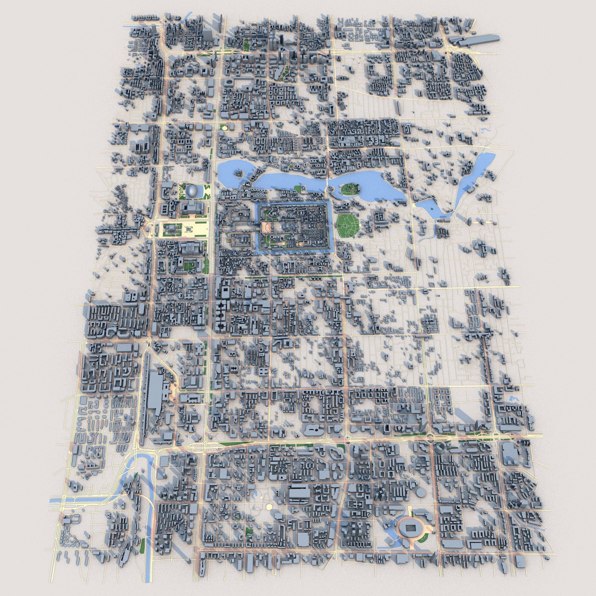 Beijing City China 3D model_1