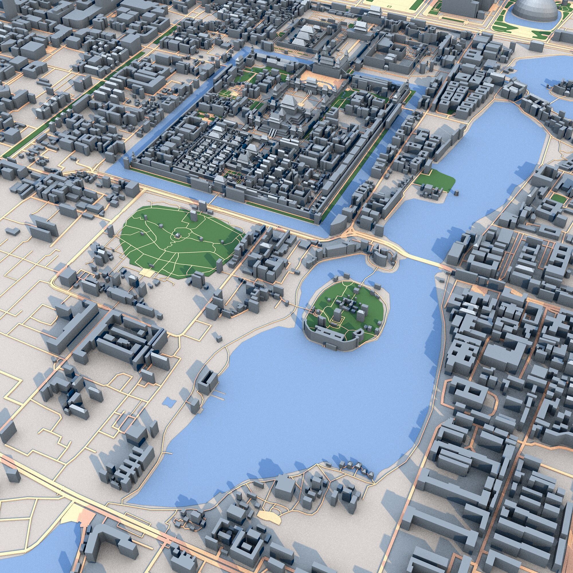 Beijing City China 3D model_6