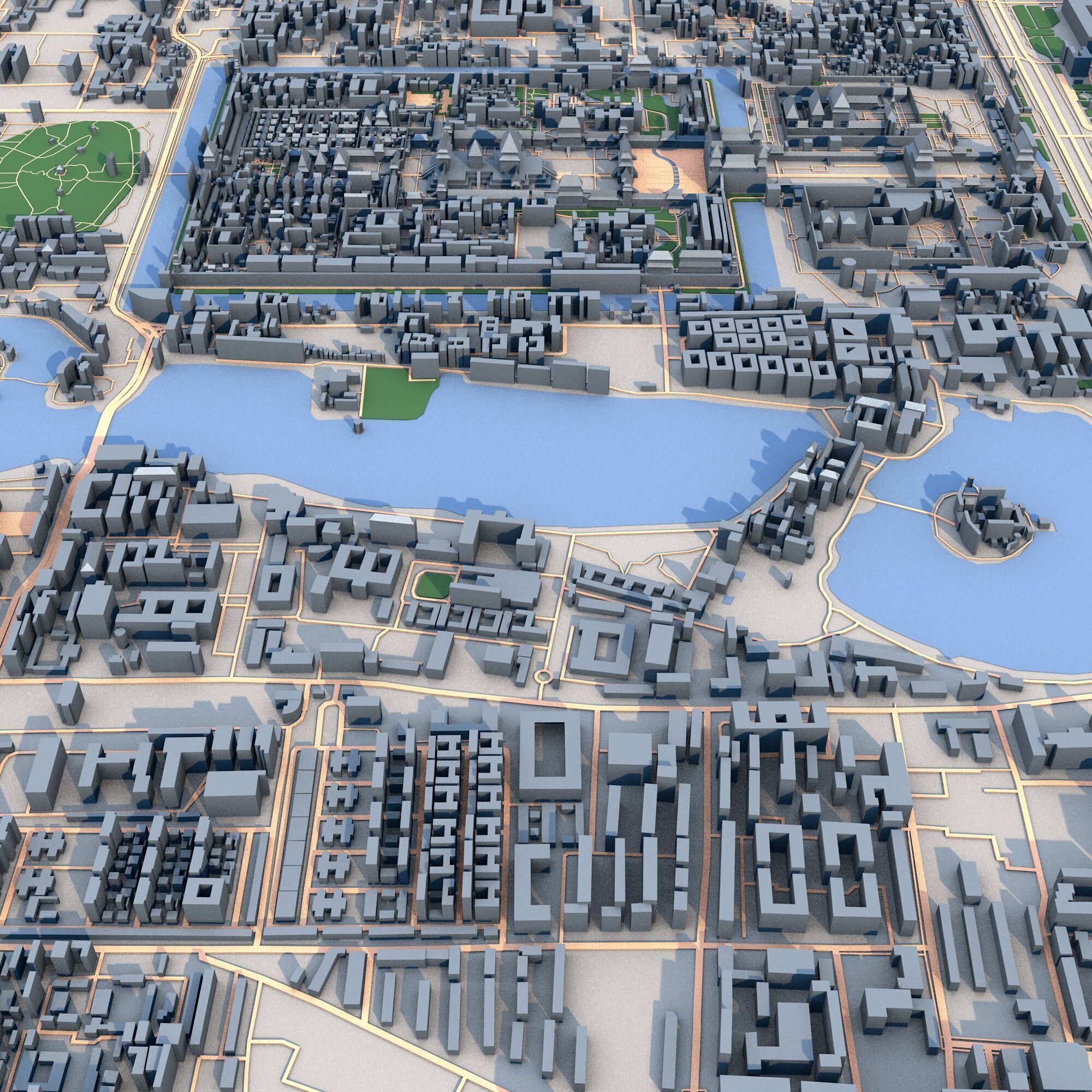 Beijing City China 3D model_7