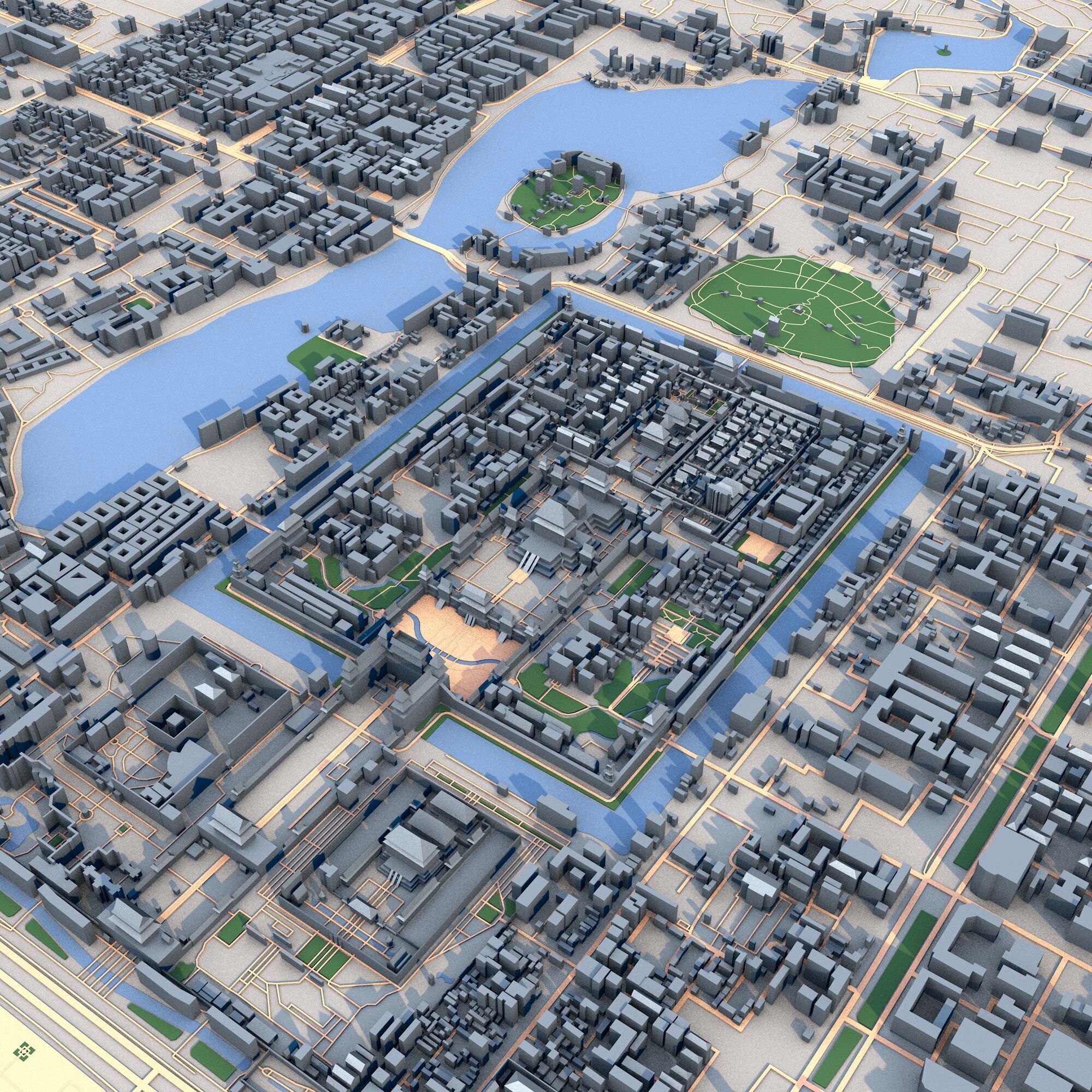 Beijing City China 3D model_2