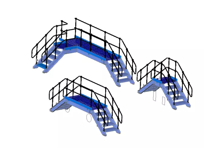 Low Staired Platforms 3D model